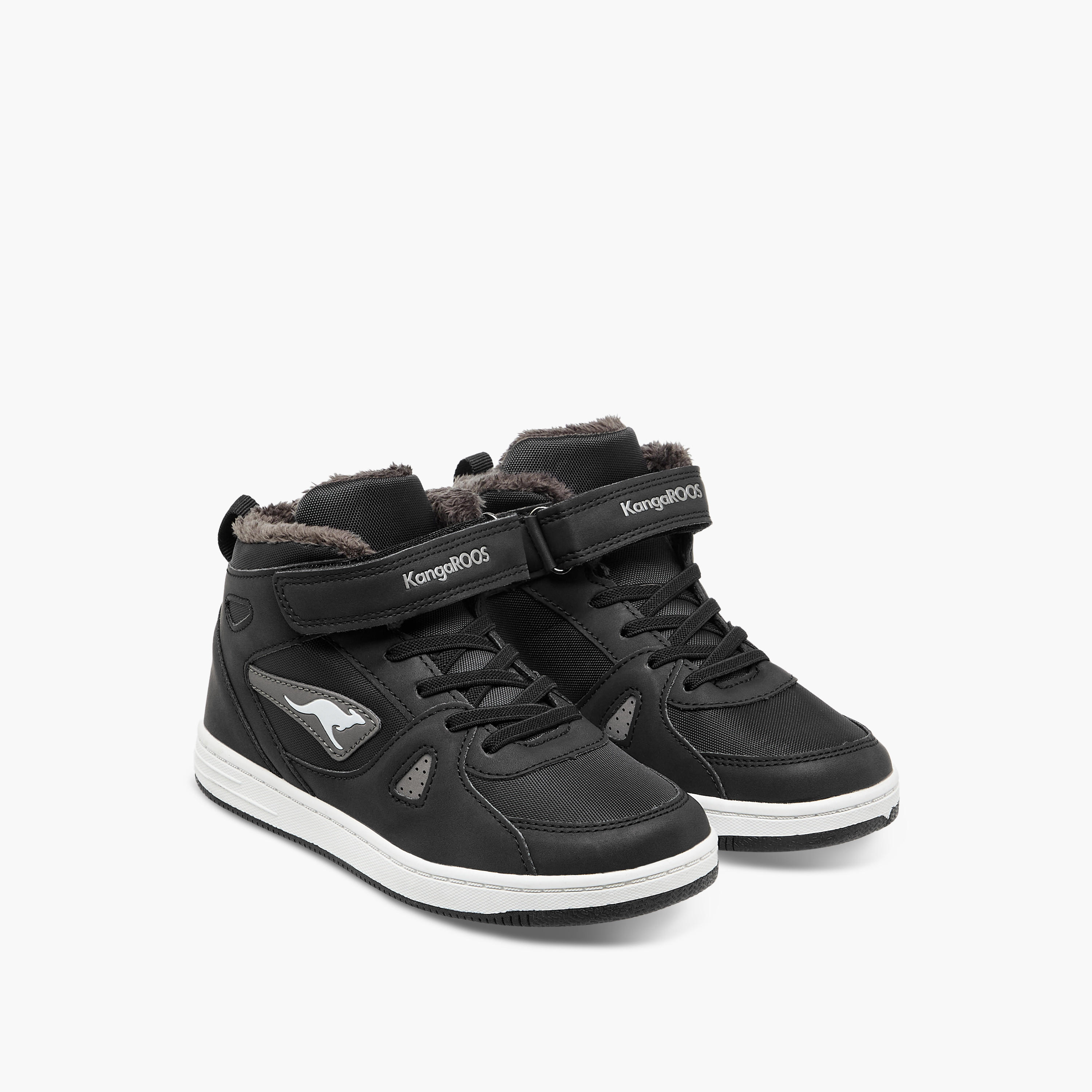 حذاء سنيكرز عالي بشريط إغلاق لاصق للأولاد من كانغاروز-boys-shoes-sneakers-image-1