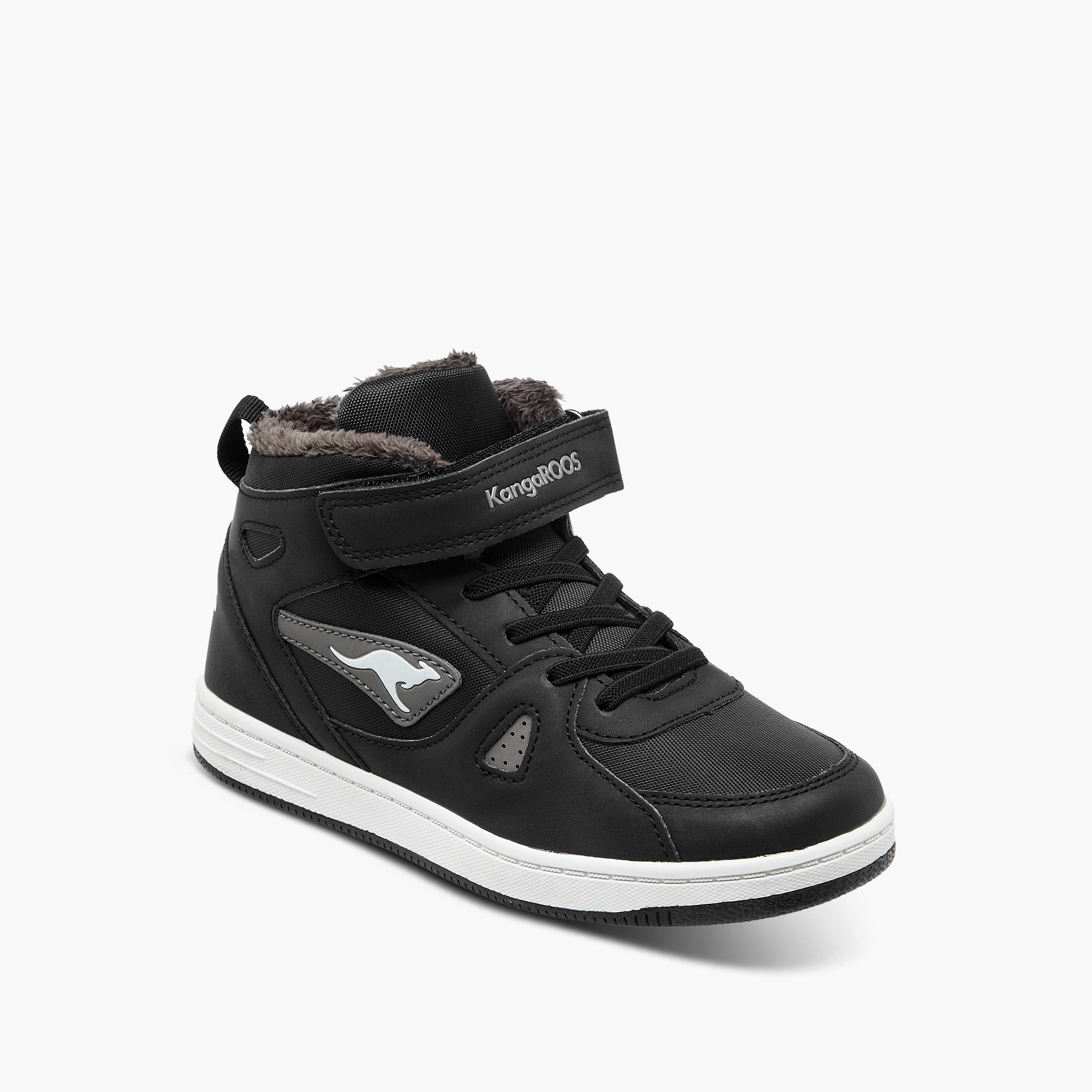 حذاء سنيكرز عالي بشريط إغلاق لاصق للأولاد من كانغاروز-boys-shoes-sneakers-image-2