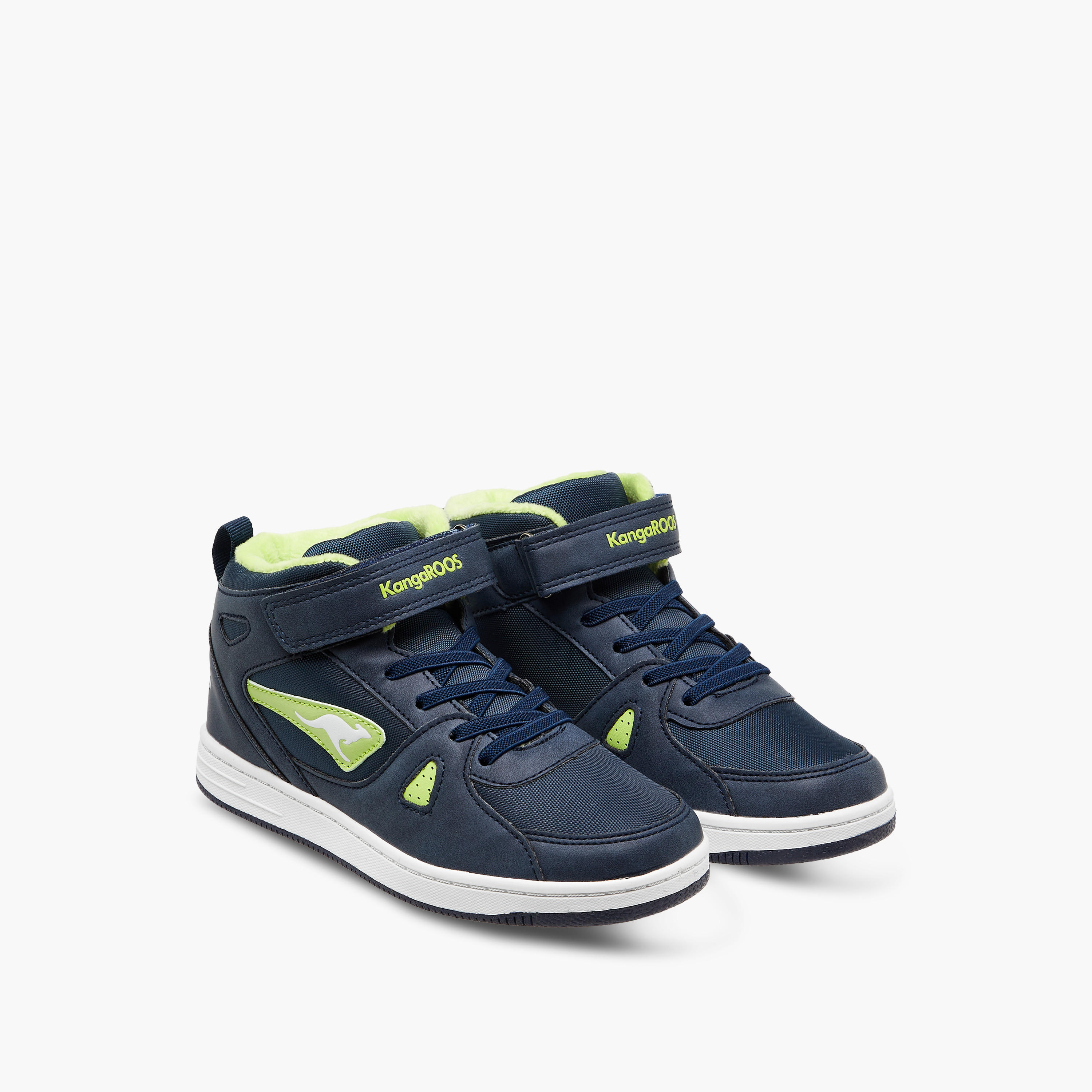 حذاء سنيكرز عالي بشريط إغلاق لاصق للأولاد من كانغاروز-boys-shoes-sneakers-image-1