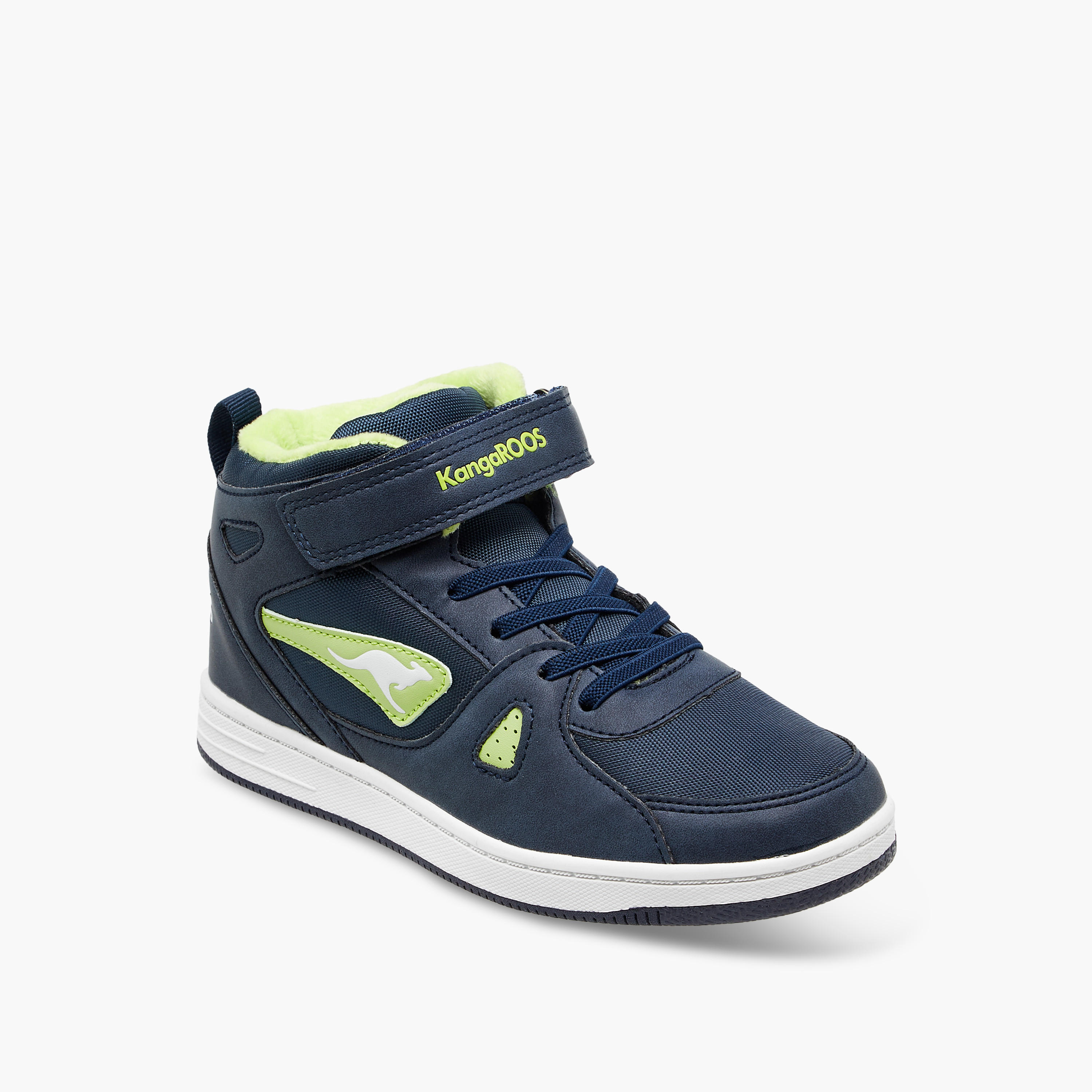 حذاء سنيكرز عالي بشريط إغلاق لاصق للأولاد من كانغاروز-boys-shoes-sneakers-image-2