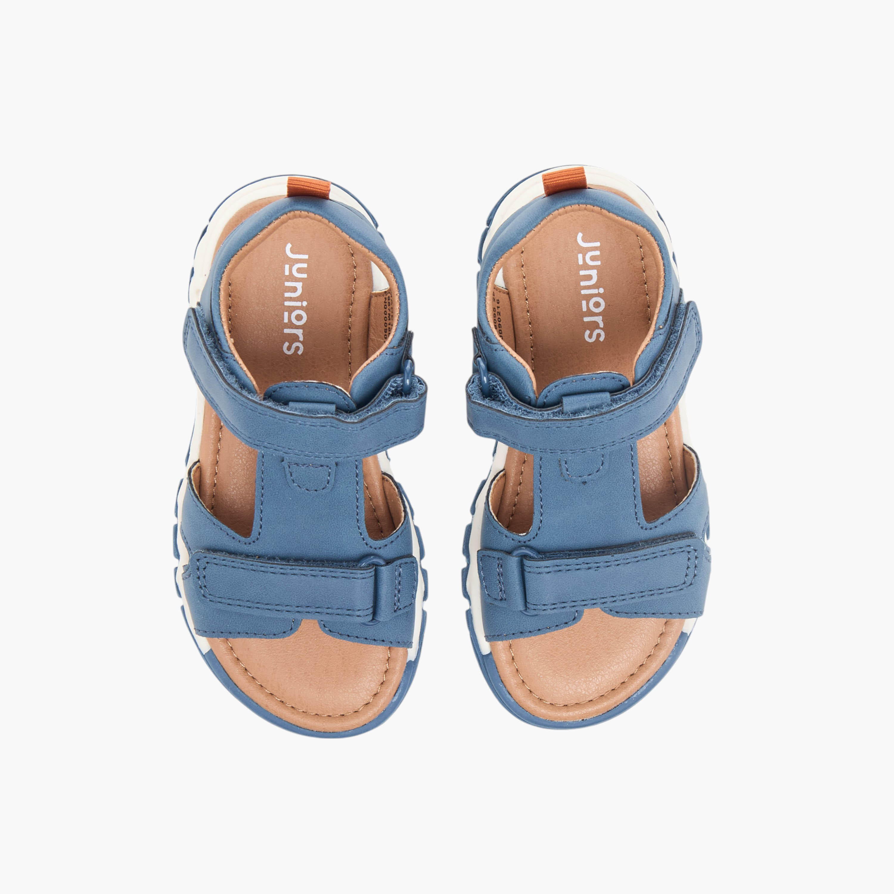 Juniors Boys Stitch Detail Floaters with Hook and Loop Closure-boys-shoes-sandals-image-1