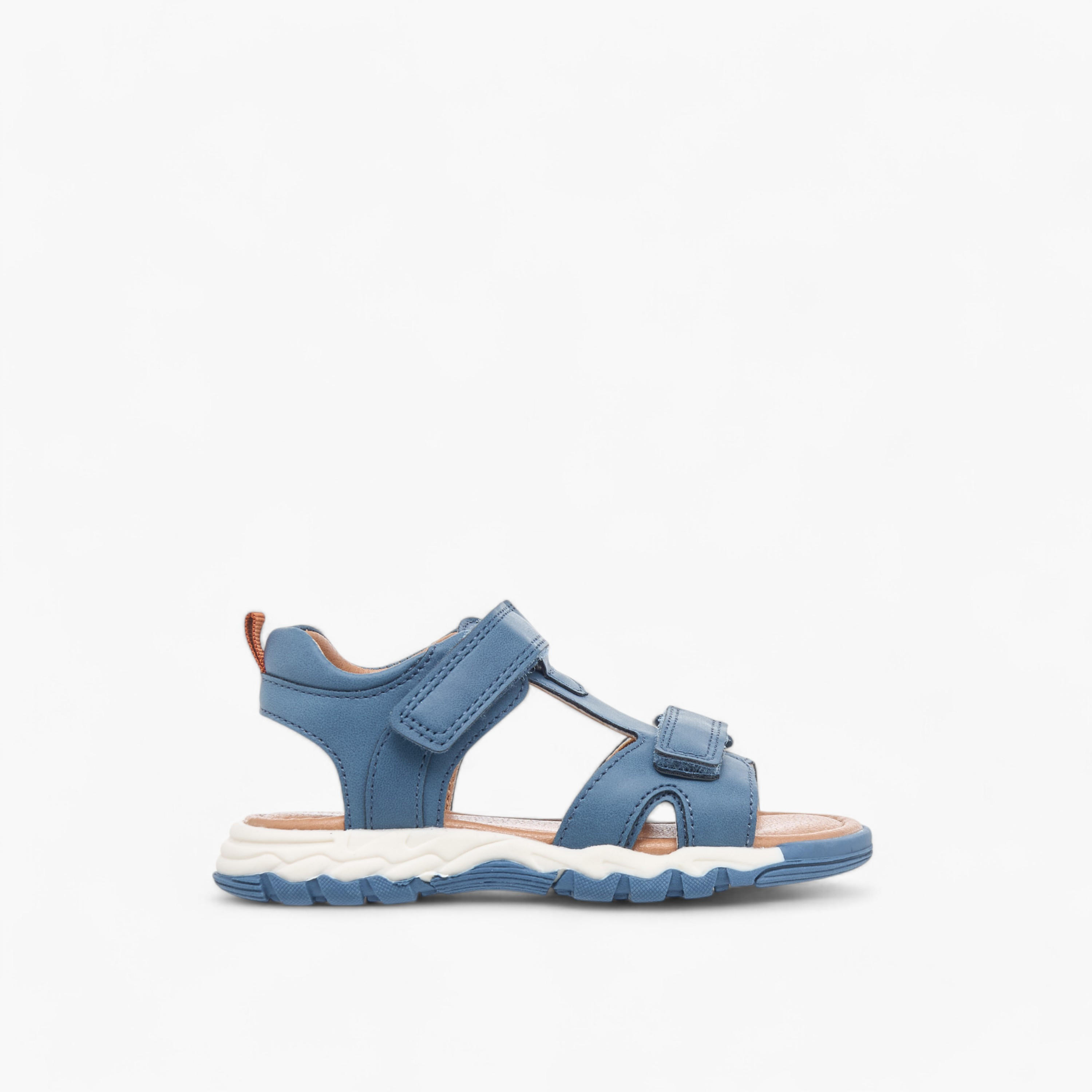 Juniors Boys Stitch Detail Floaters with Hook and Loop Closure-boys-shoes-sandals-image-2