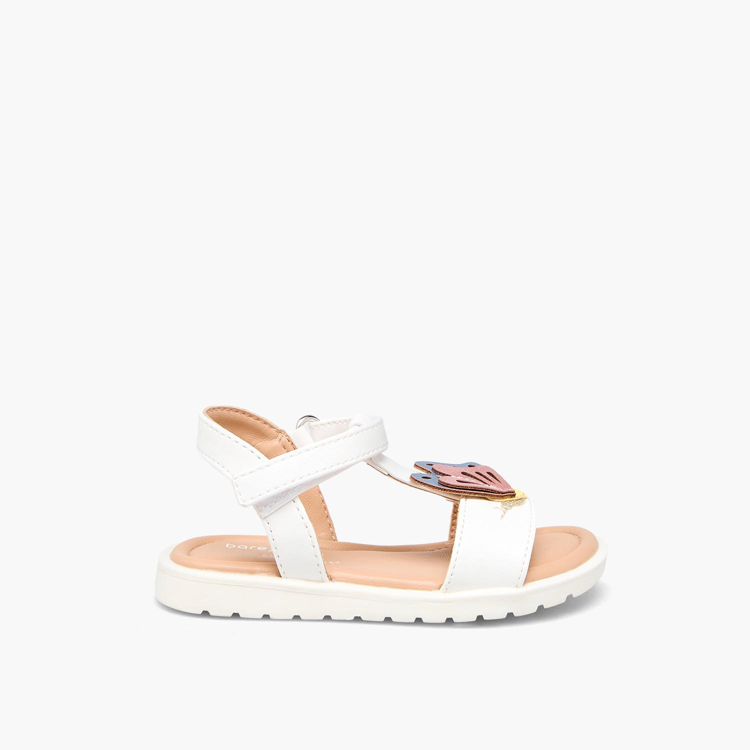 Barefeet Girls Butterfly Applique Hook & Loop Sandals-girls-shoes-sandals-image-2