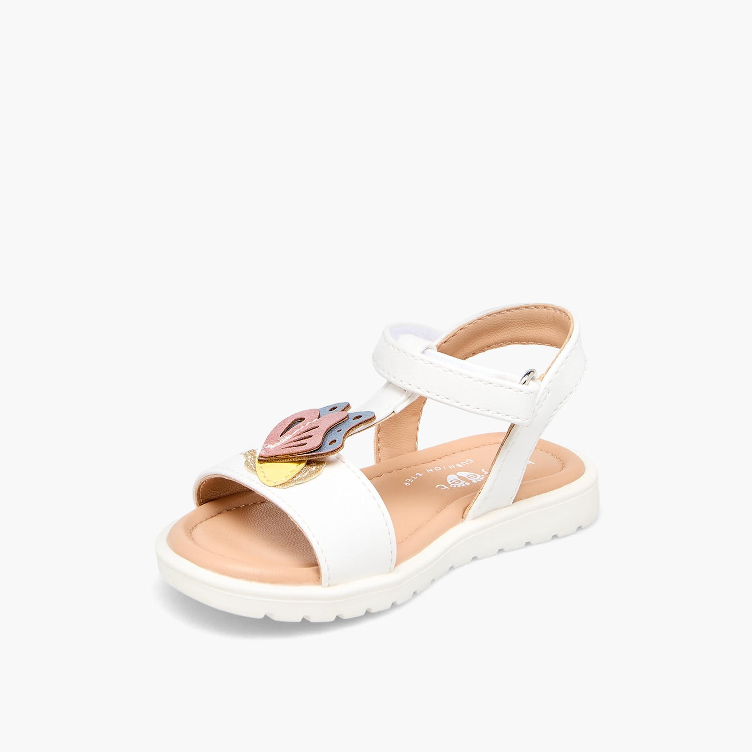 Barefeet Girls Butterfly Applique Hook & Loop Sandals-girls-shoes-sandals-image-3