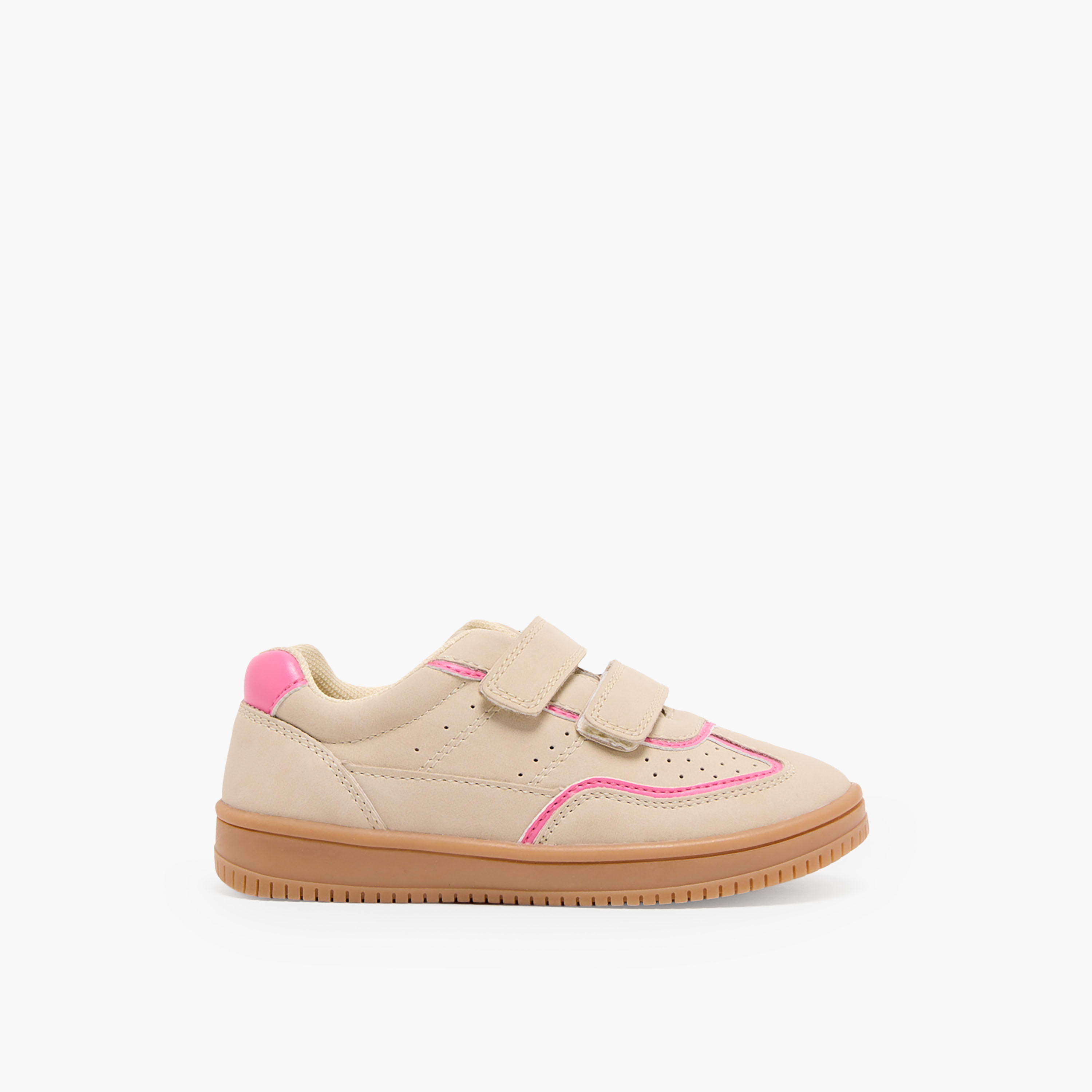 حذاء سنيكرز مثقب بشريط إغلاق لاصق للبنات من جونيورز-girls-shoes-sneakers-image-3