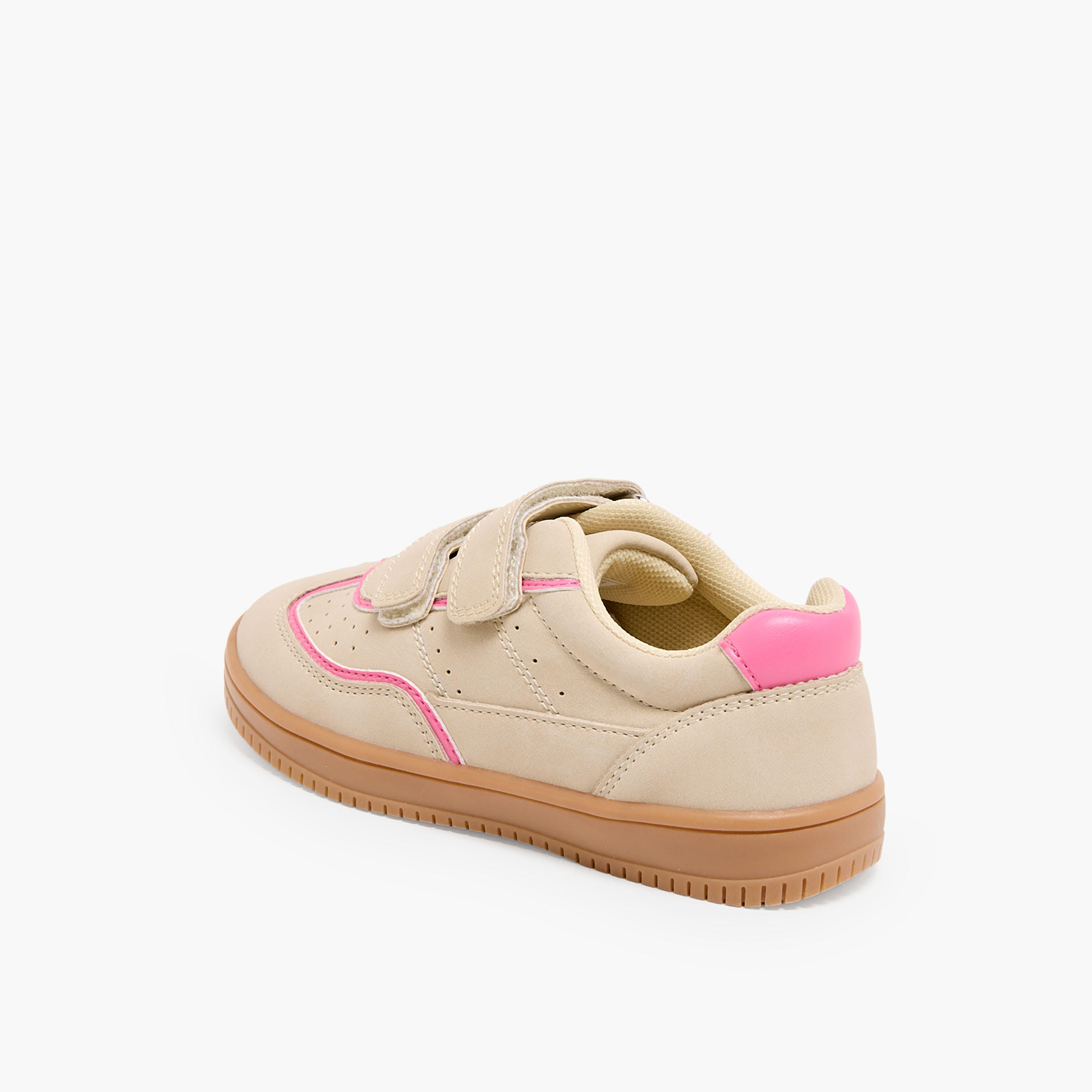 حذاء سنيكرز مثقب بشريط إغلاق لاصق للبنات من جونيورز-girls-shoes-sneakers-image-4