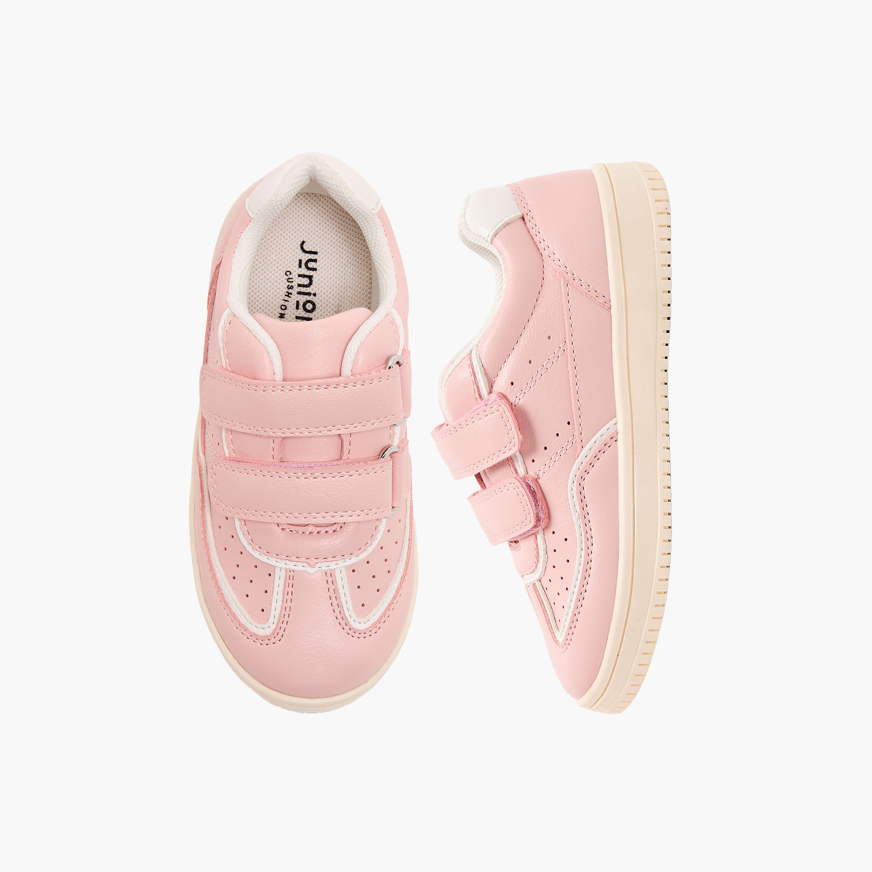 Juniors Girls Perforated Hook & Loop Sneakers-girls-shoes-sneakers-image-1