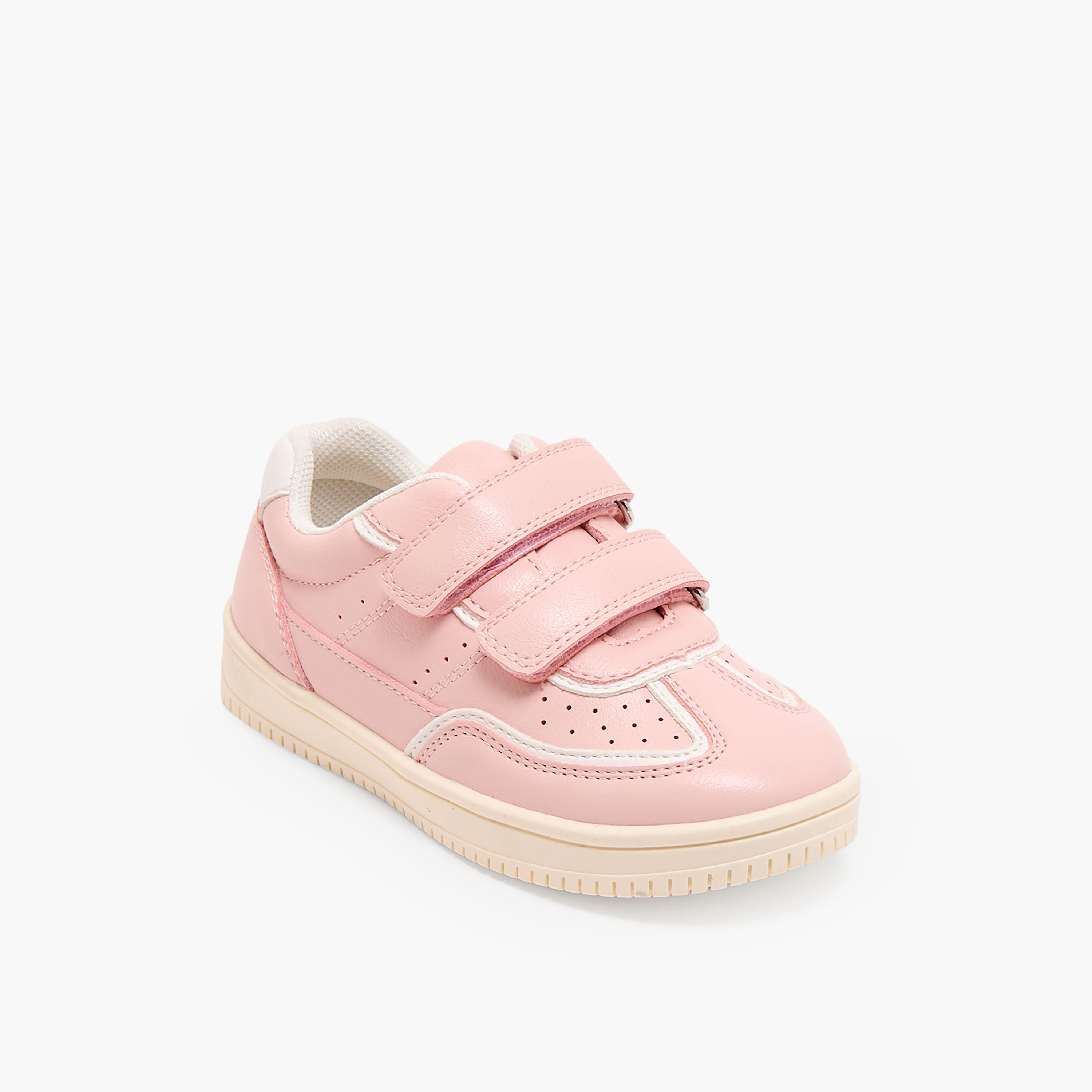 Juniors Girls Perforated Hook & Loop Sneakers-girls-shoes-sneakers-image-2