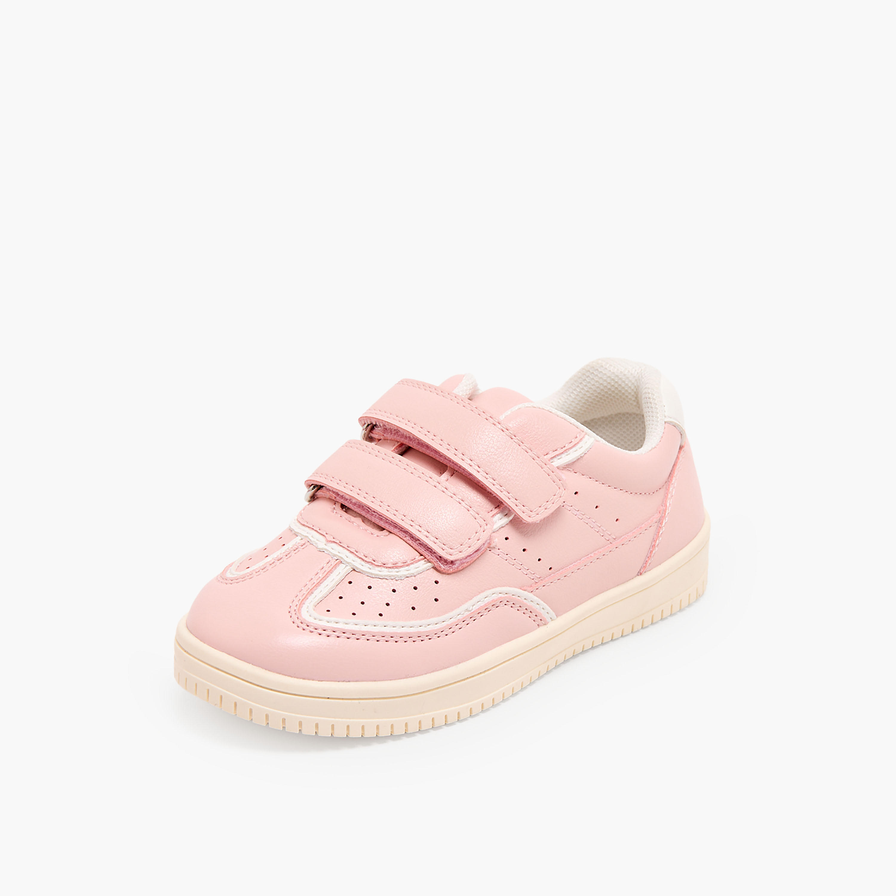 Juniors Girls Perforated Hook & Loop Sneakers-girls-shoes-sneakers-image-4