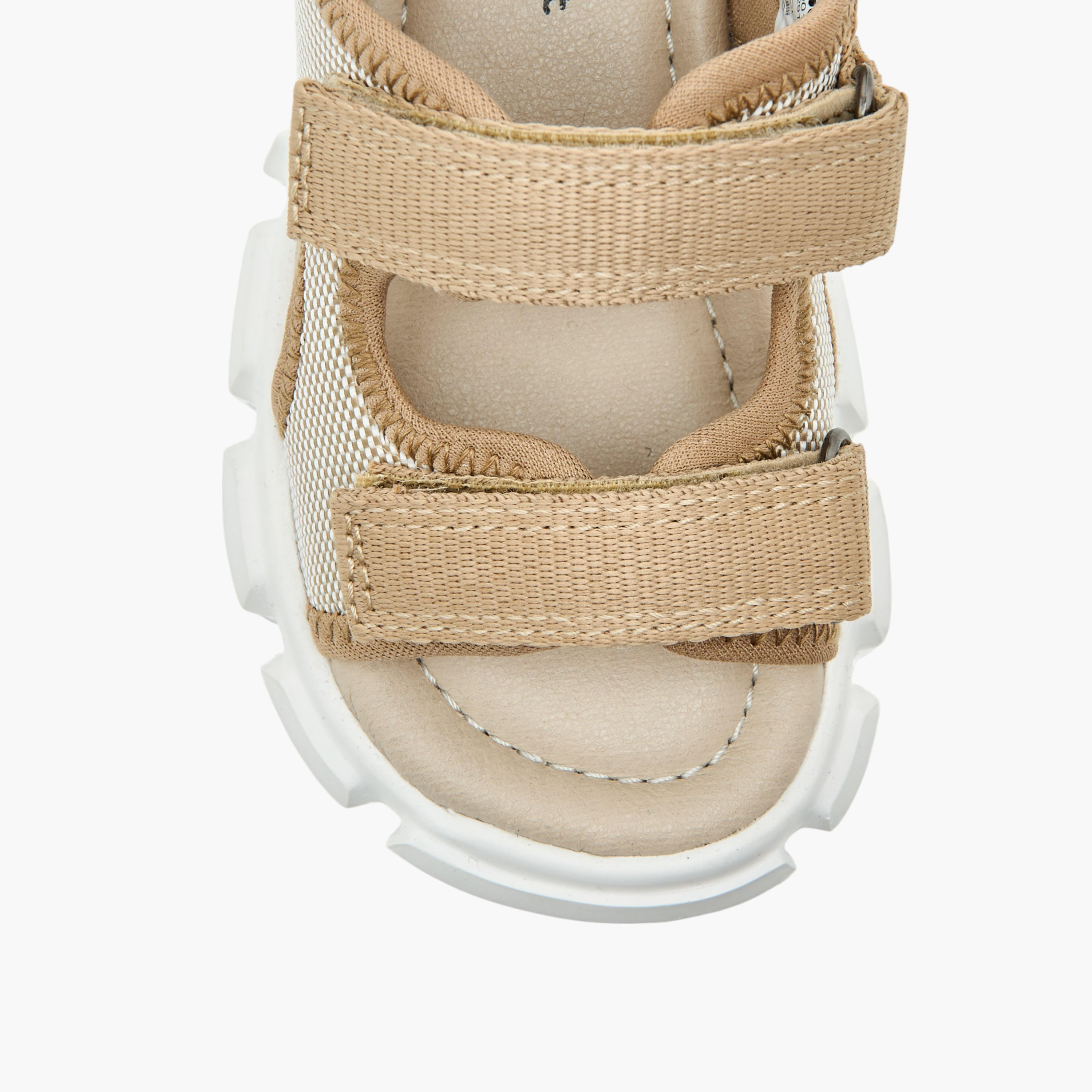 Barefeet Textured Floaters with Hook and Loop Closure-baby-boys-shoes-sandals-image-3