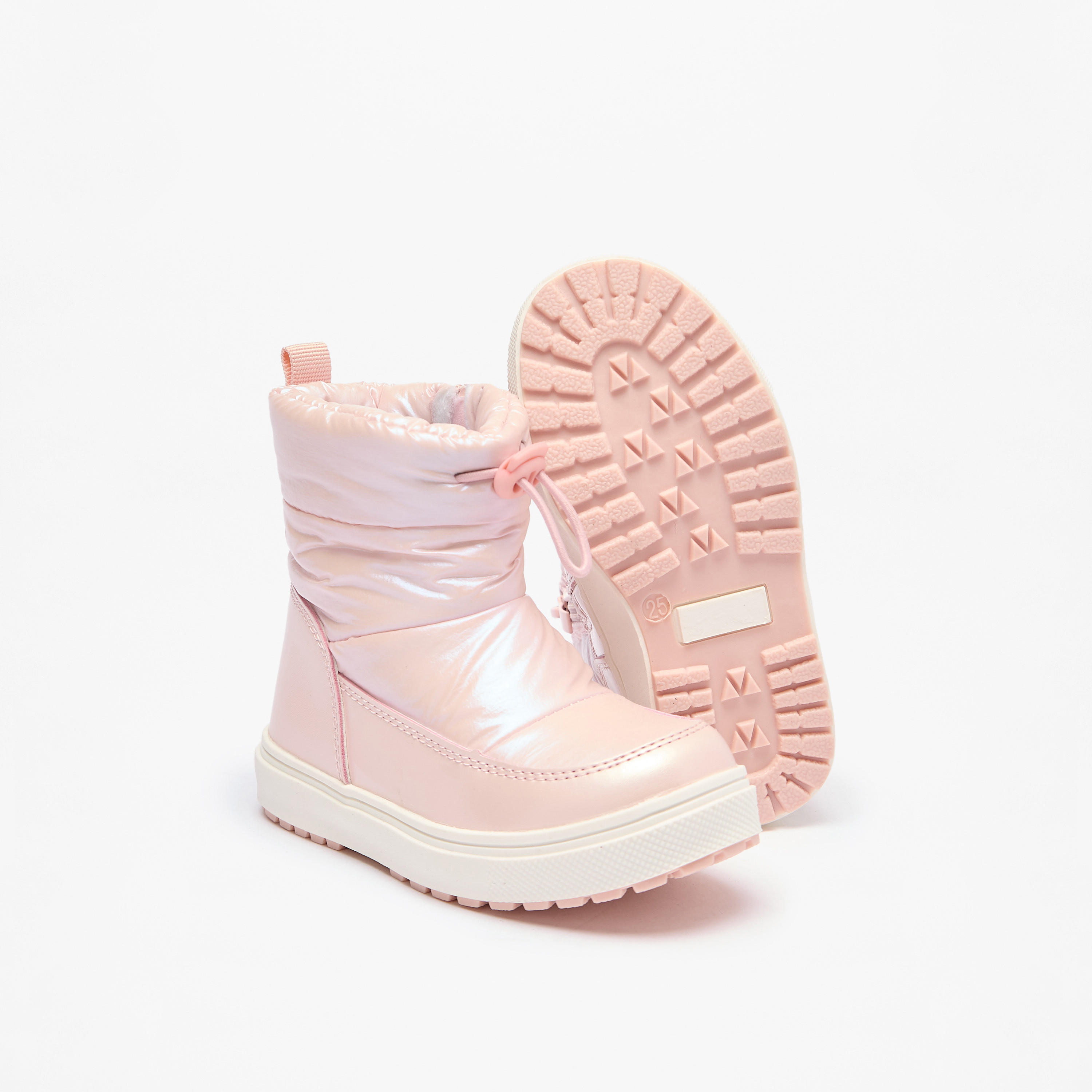Juniors Solid Ankle Boots with Zip Closure and Pull Tabs-girls-shoes-boots-image-5