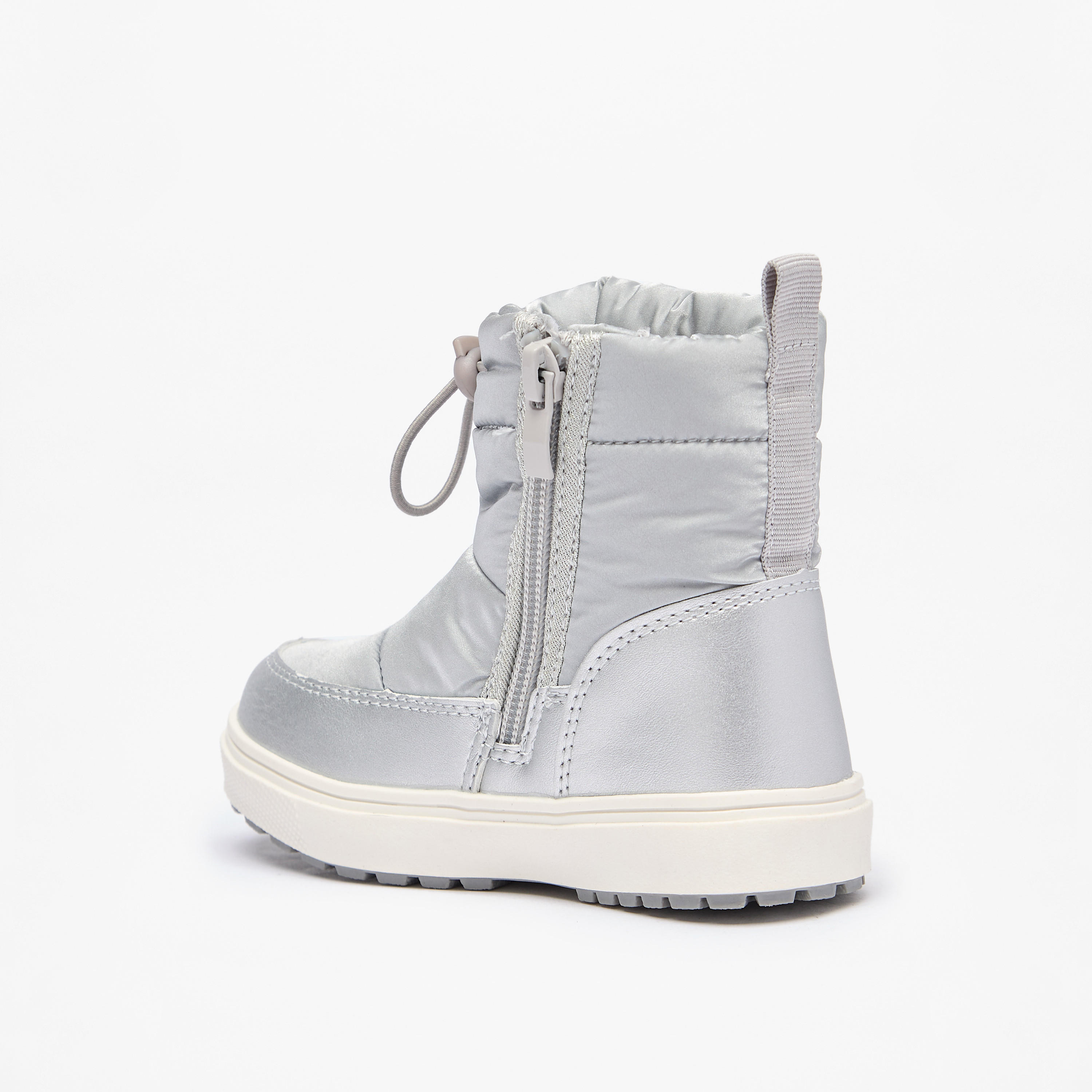 Juniors Solid Ankle Boots with Zip Closure and Pull Tabs-girls-shoes-boots-image-2