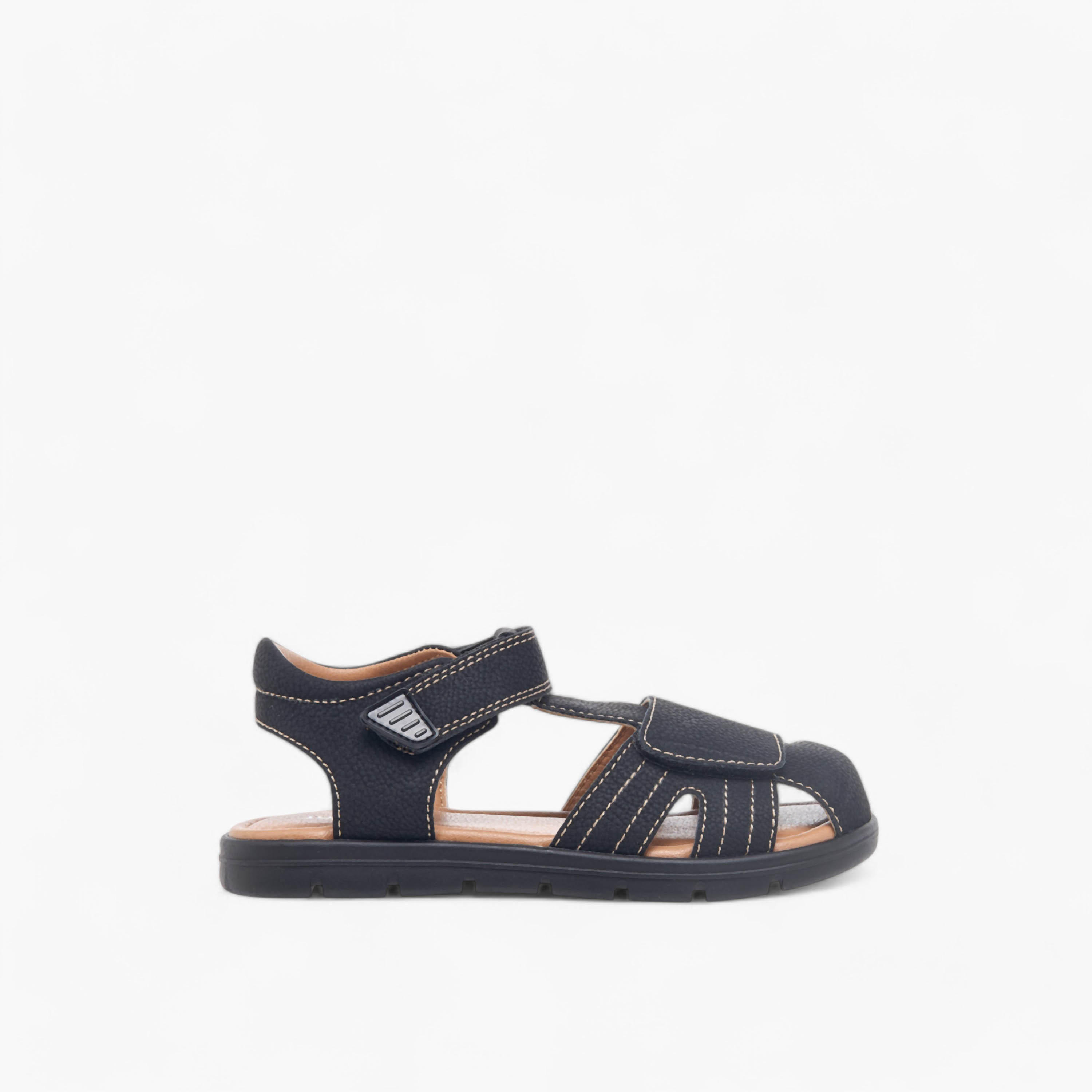 صندل فيشرمان بتفاصيل مدرزة وشريط إغلاق من جونيورز-boys-shoes-sandals-image-2