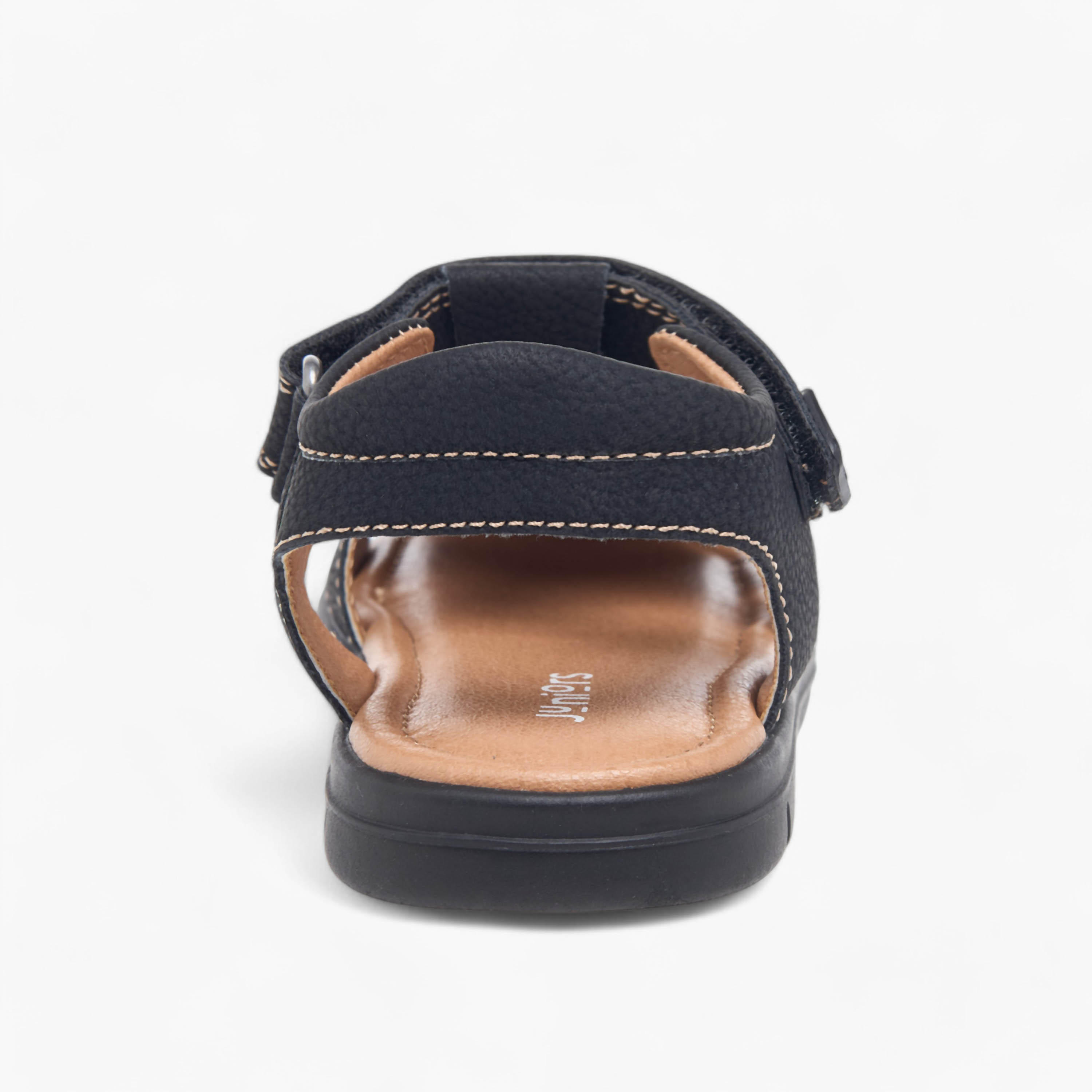 صندل فيشرمان بتفاصيل مدرزة وشريط إغلاق من جونيورز-boys-shoes-sandals-image-4