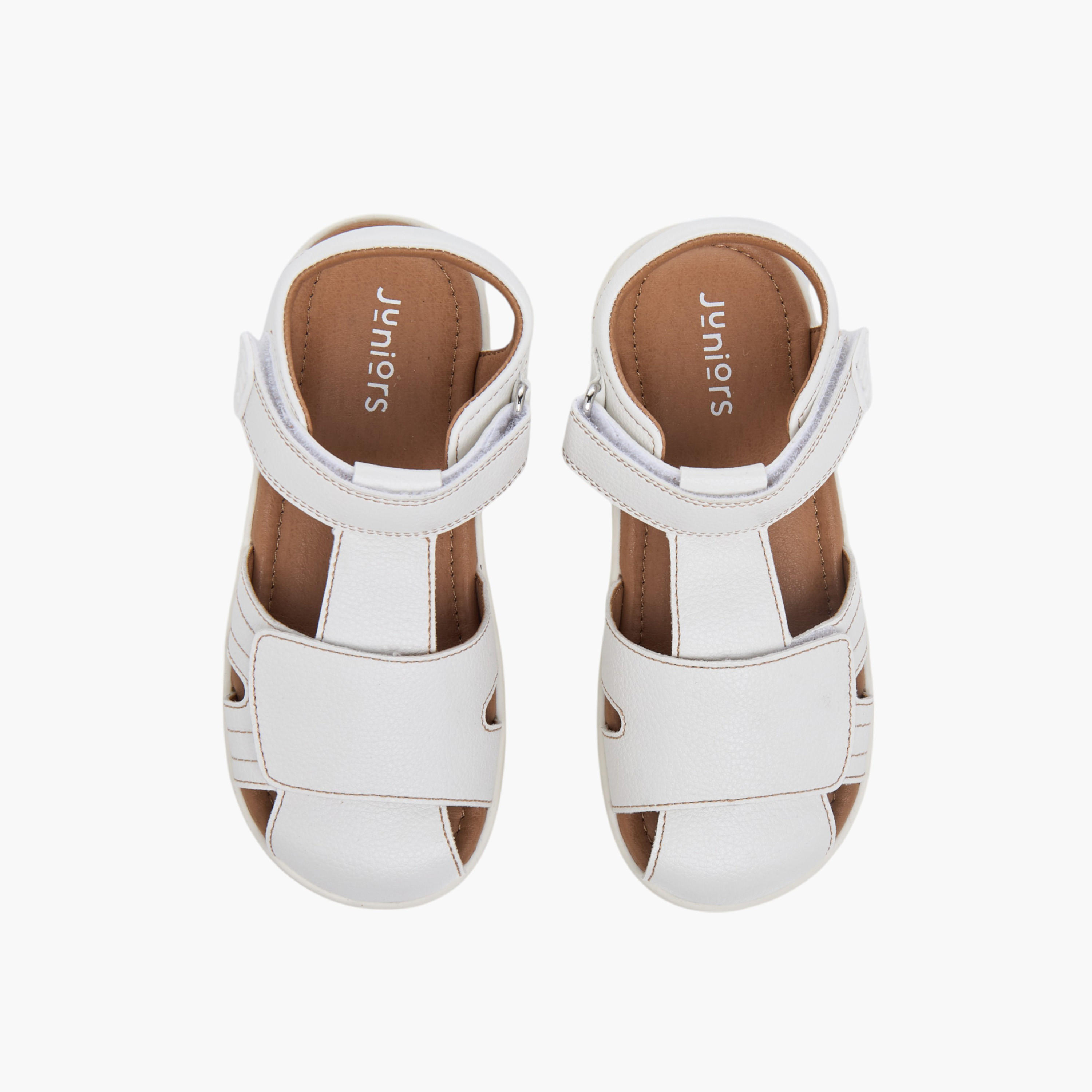 صندل فيشرمان بتفاصيل مدرزة وشريط إغلاق من جونيورز-boys-shoes-sandals-image-1