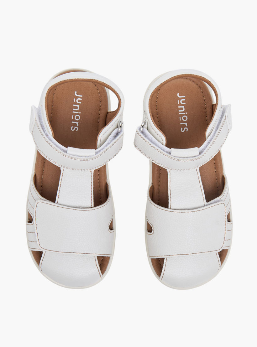 صندل فيشرمان بتفاصيل مدرزة وشريط إغلاق من جونيورز-boys-shoes-sandals-image-1