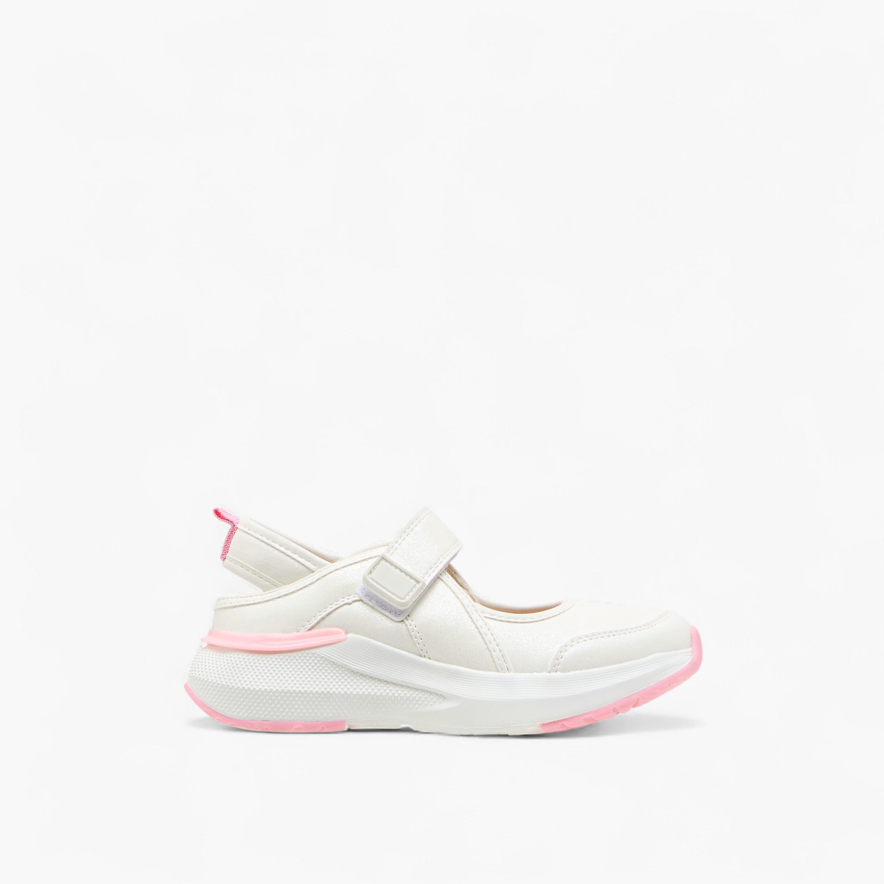 Little Missy Panelled School Shoes with Hook and Loop Closure-girls-shoes-maryjanes-image-3