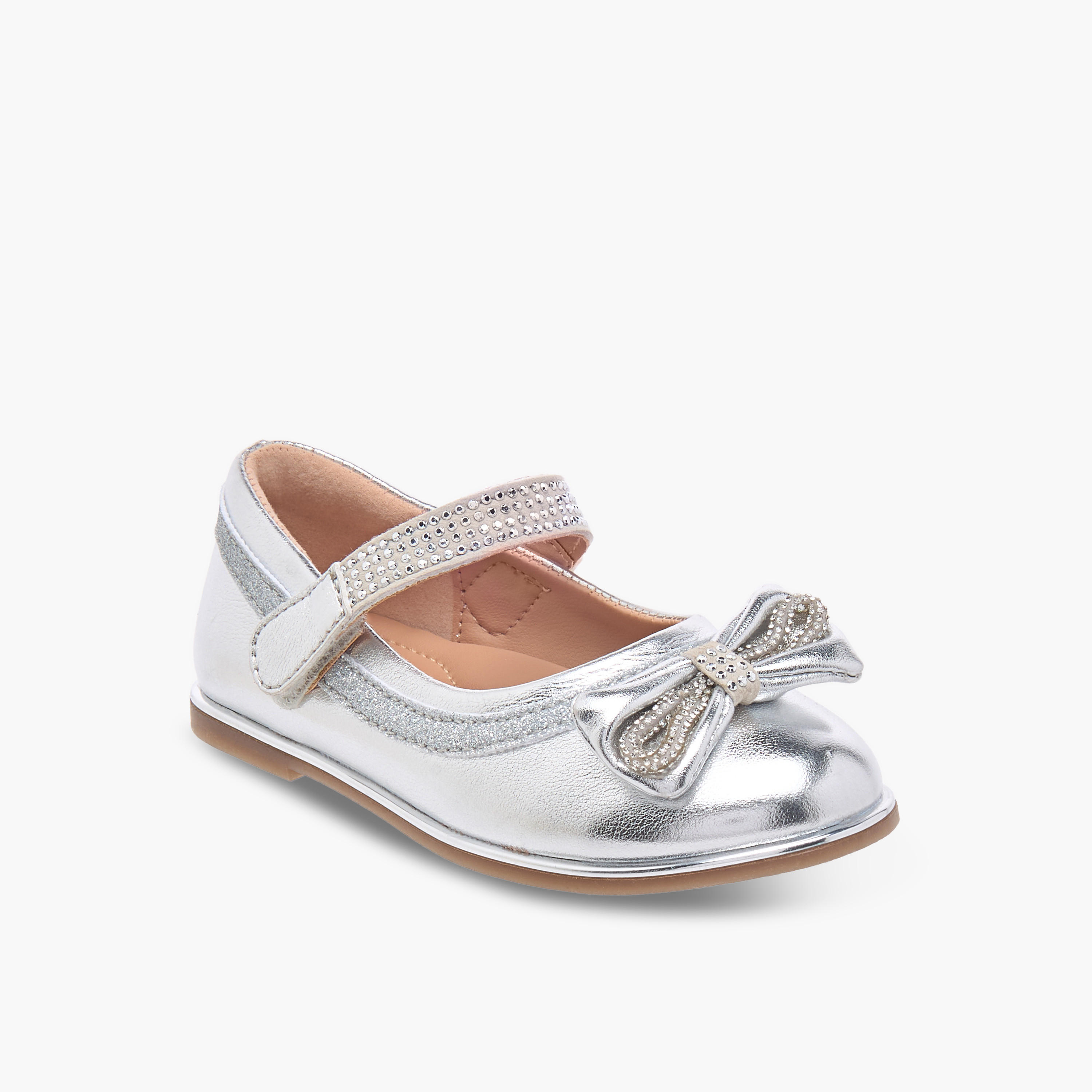حذاء ماري جين مزين بفيونكة مع شريط إغلاق لاصق من بيرفيت-girls-shoes-maryjanes-image-2