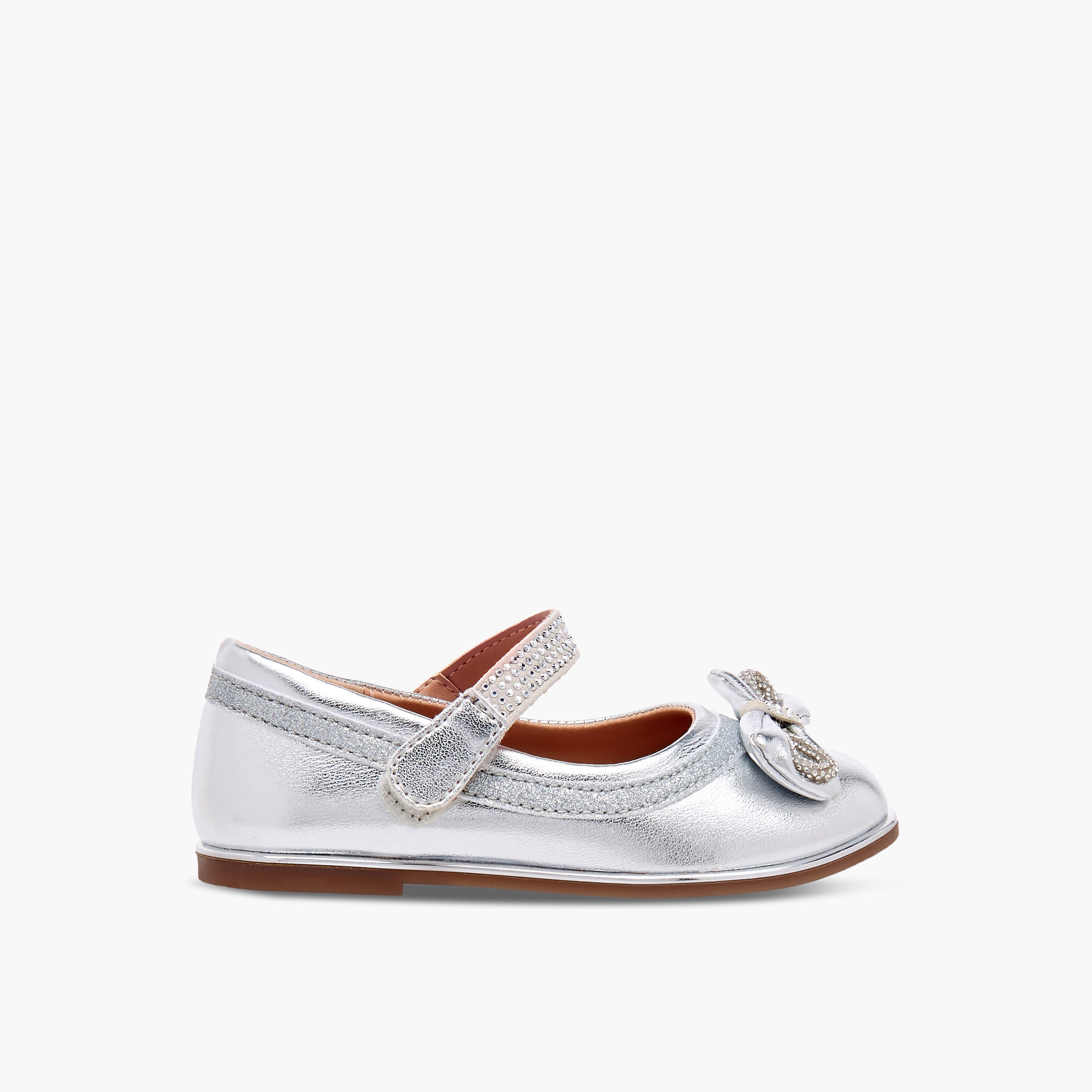 حذاء ماري جين مزين بفيونكة مع شريط إغلاق لاصق من بيرفيت-girls-shoes-maryjanes-image-3