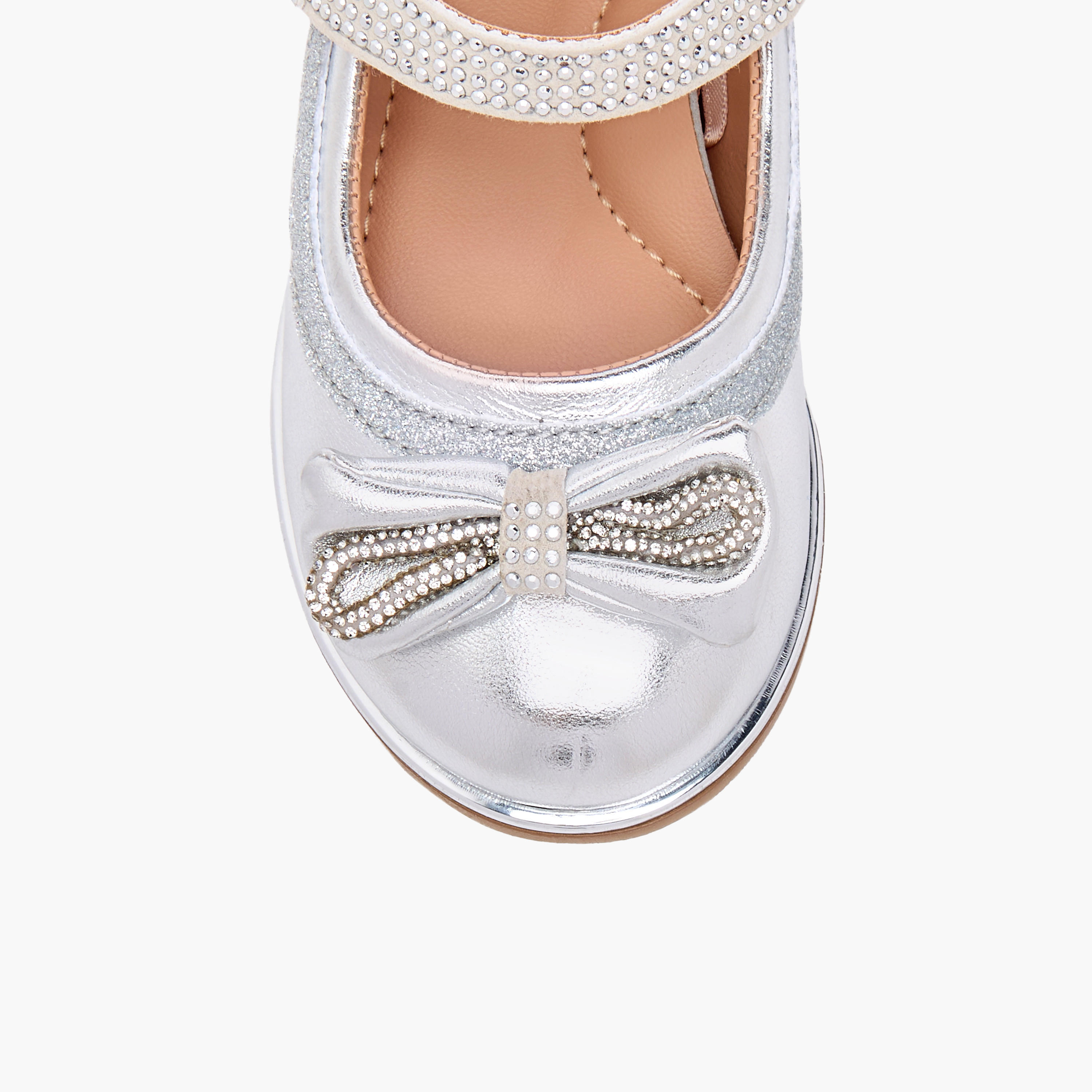 حذاء ماري جين مزين بفيونكة مع شريط إغلاق لاصق من بيرفيت-girls-shoes-maryjanes-image-4