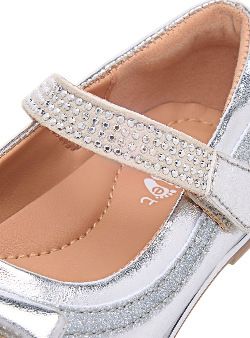 حذاء ماري جين مزين بفيونكة مع شريط إغلاق لاصق من بيرفيت-girls-shoes-maryjanes-image-6