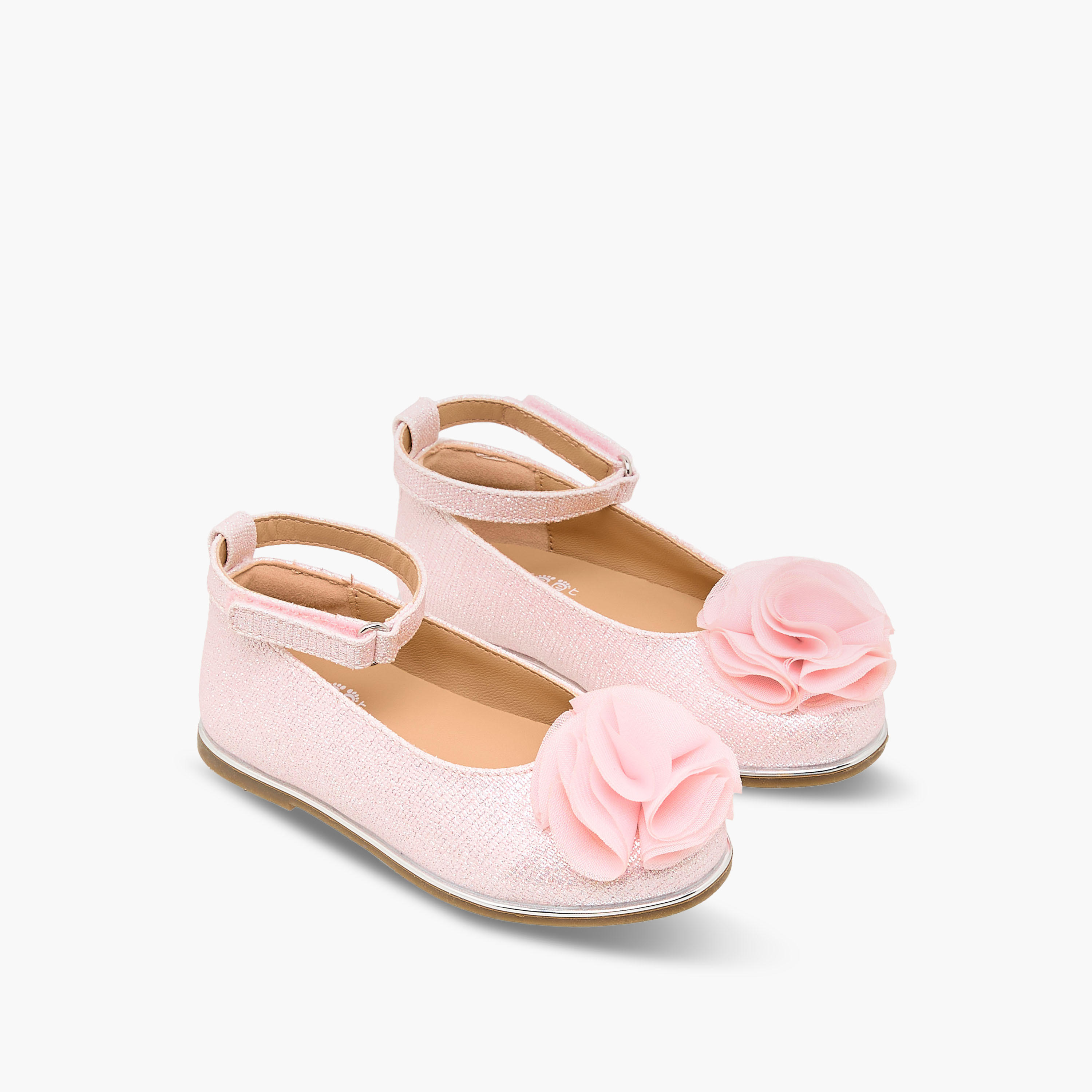 Barefeet Girls Floral Accent Mary Jane Shoes-girls-shoes-maryjanes-image-1