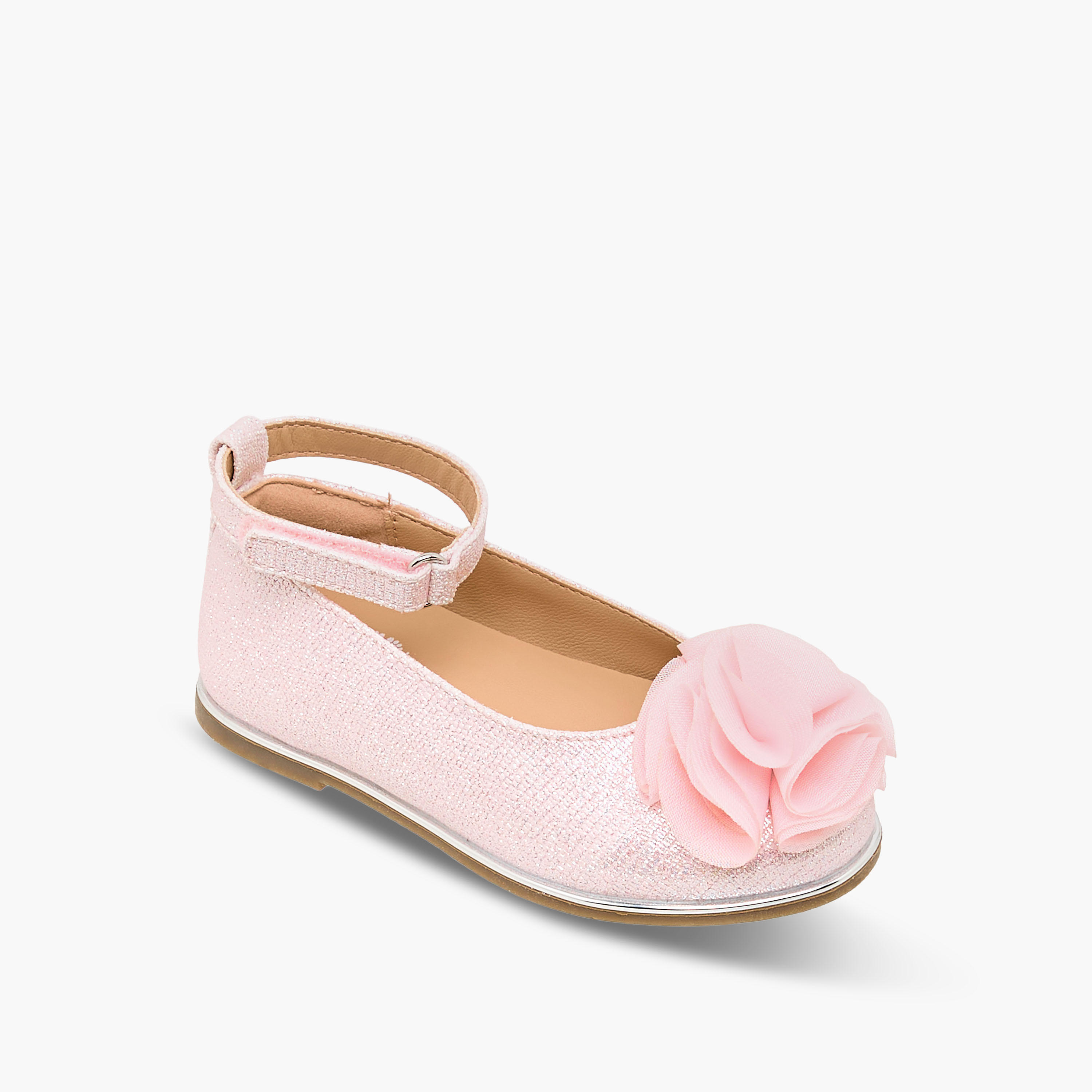 Barefeet Girls Floral Accent Mary Jane Shoes-girls-shoes-maryjanes-image-2