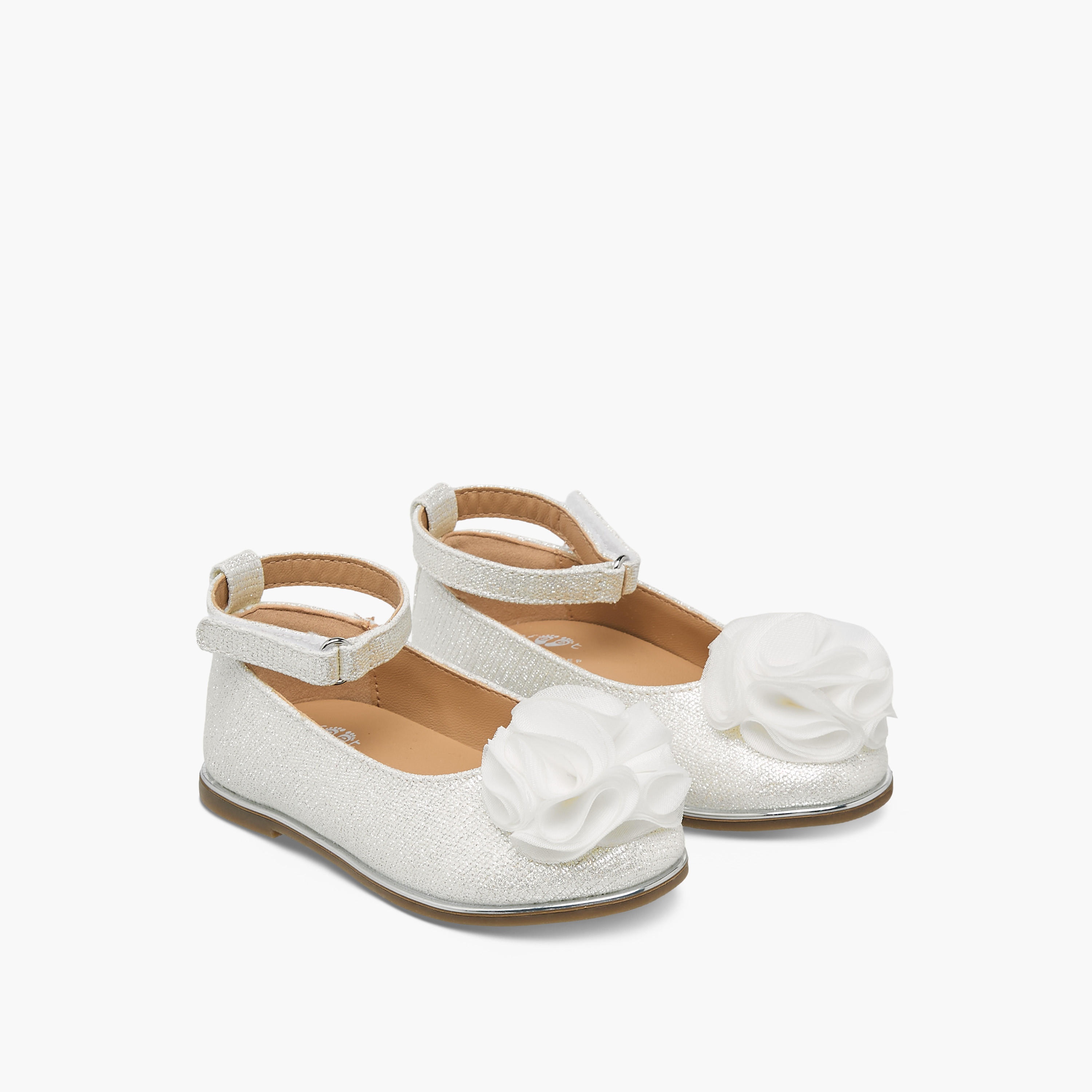 Barefeet Girls Floral Accent Mary Jane Shoes-girls-shoes-maryjanes-image-1