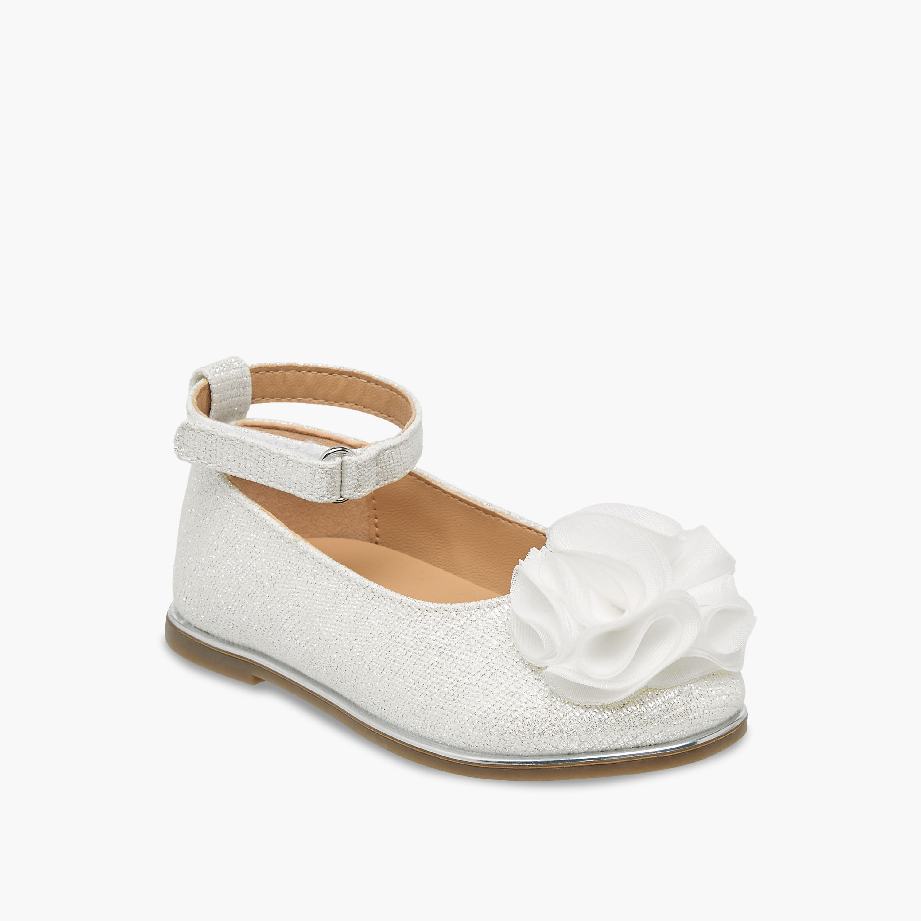Barefeet Girls Floral Accent Mary Jane Shoes-girls-shoes-maryjanes-image-2