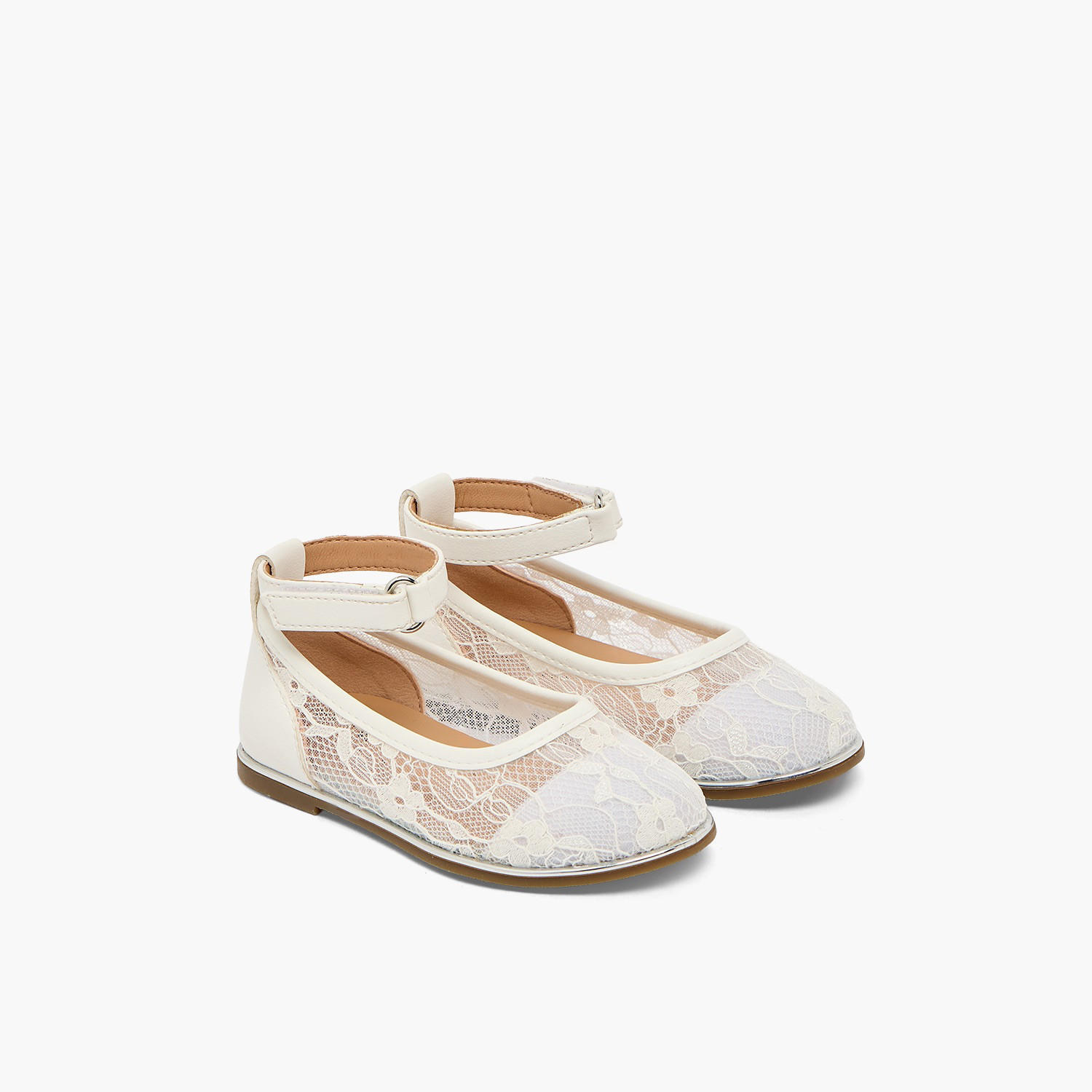 Barefeet Girls Floral Lace Ballerina Shoes-girls-shoes-ballerinas-image-1