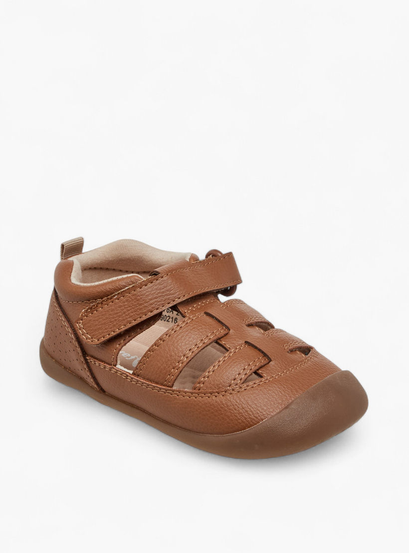 Barefeet Panelled Sandals with Hook and Loop Closure-boys-shoes-sandals-image-2
