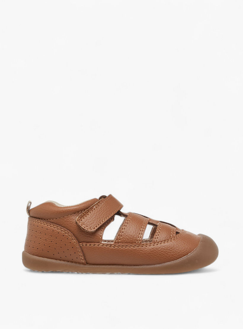 Barefeet Panelled Sandals with Hook and Loop Closure-boys-shoes-sandals-image-3