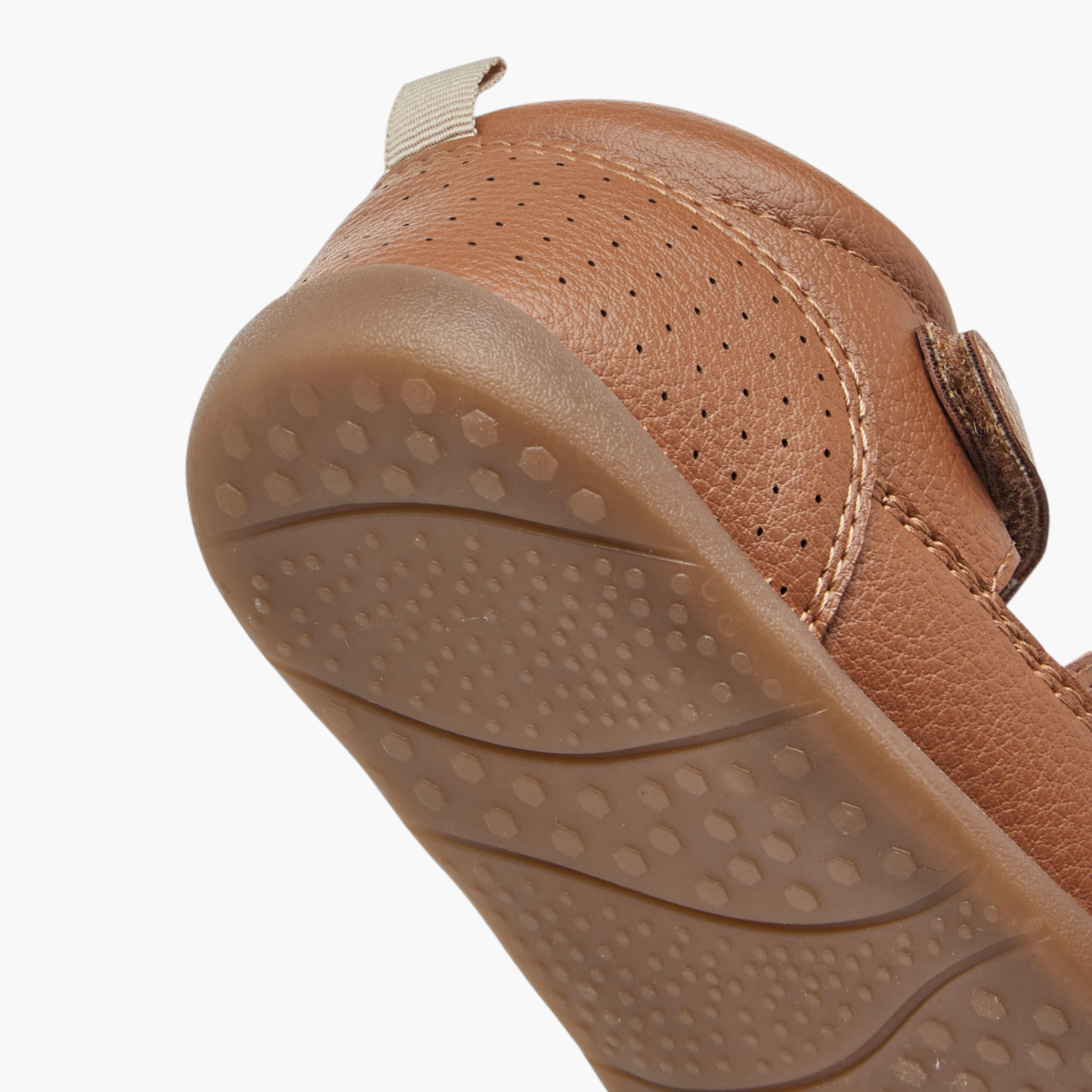 Barefeet Panelled Sandals with Hook and Loop Closure-boys-shoes-sandals-image-5