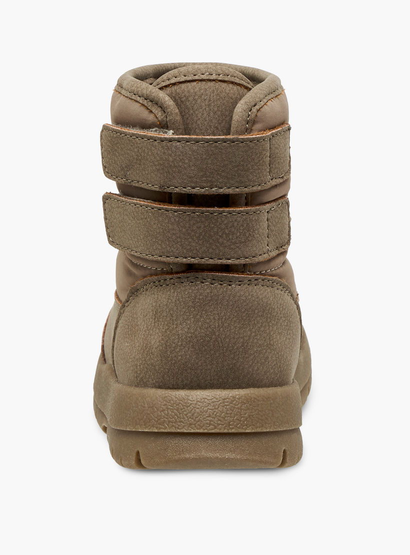 Juniors Panelled Ankle Boots with Hook and Loop Closure-boys-shoes-boots-image-4