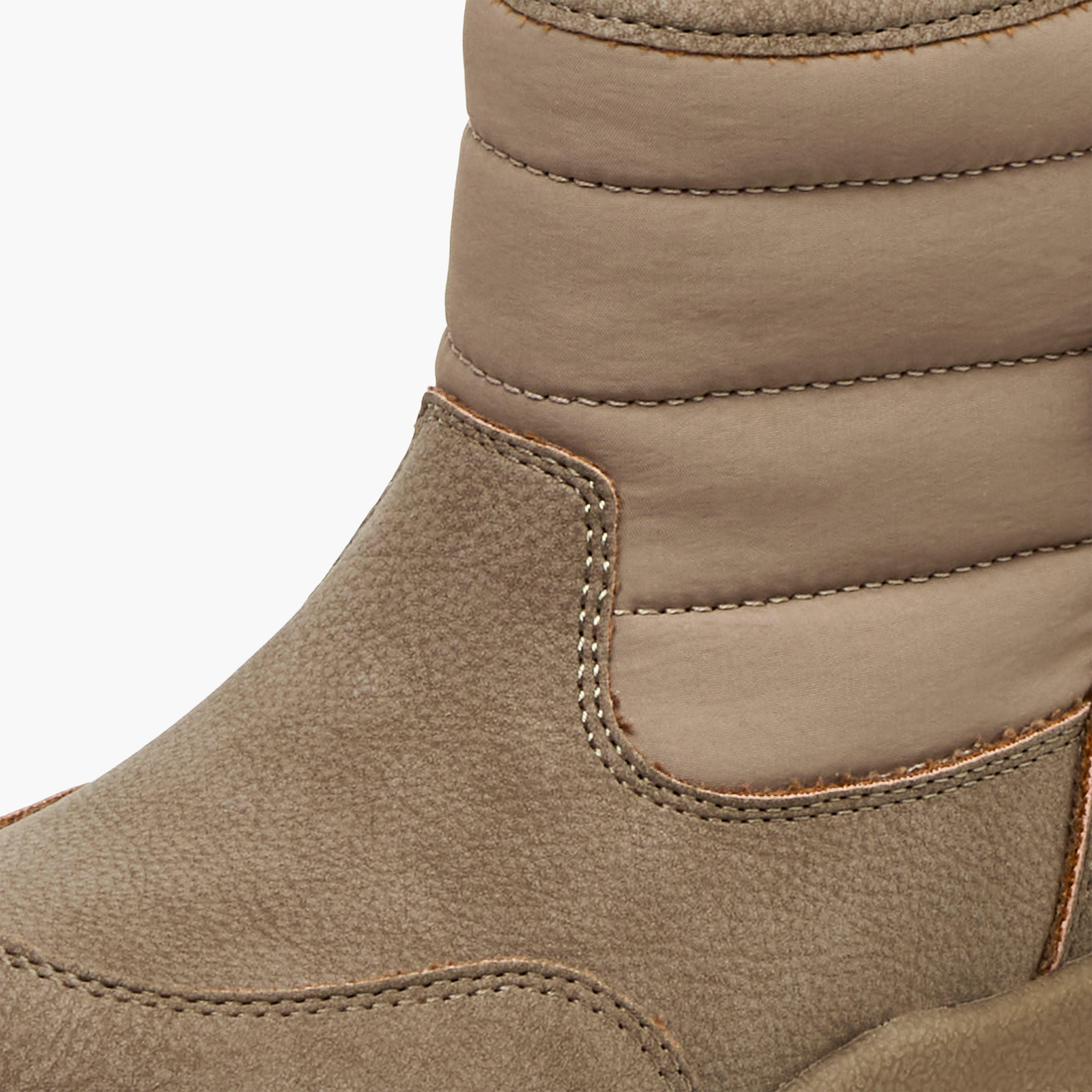 Juniors Panelled Ankle Boots with Hook and Loop Closure-boys-shoes-boots-image-5