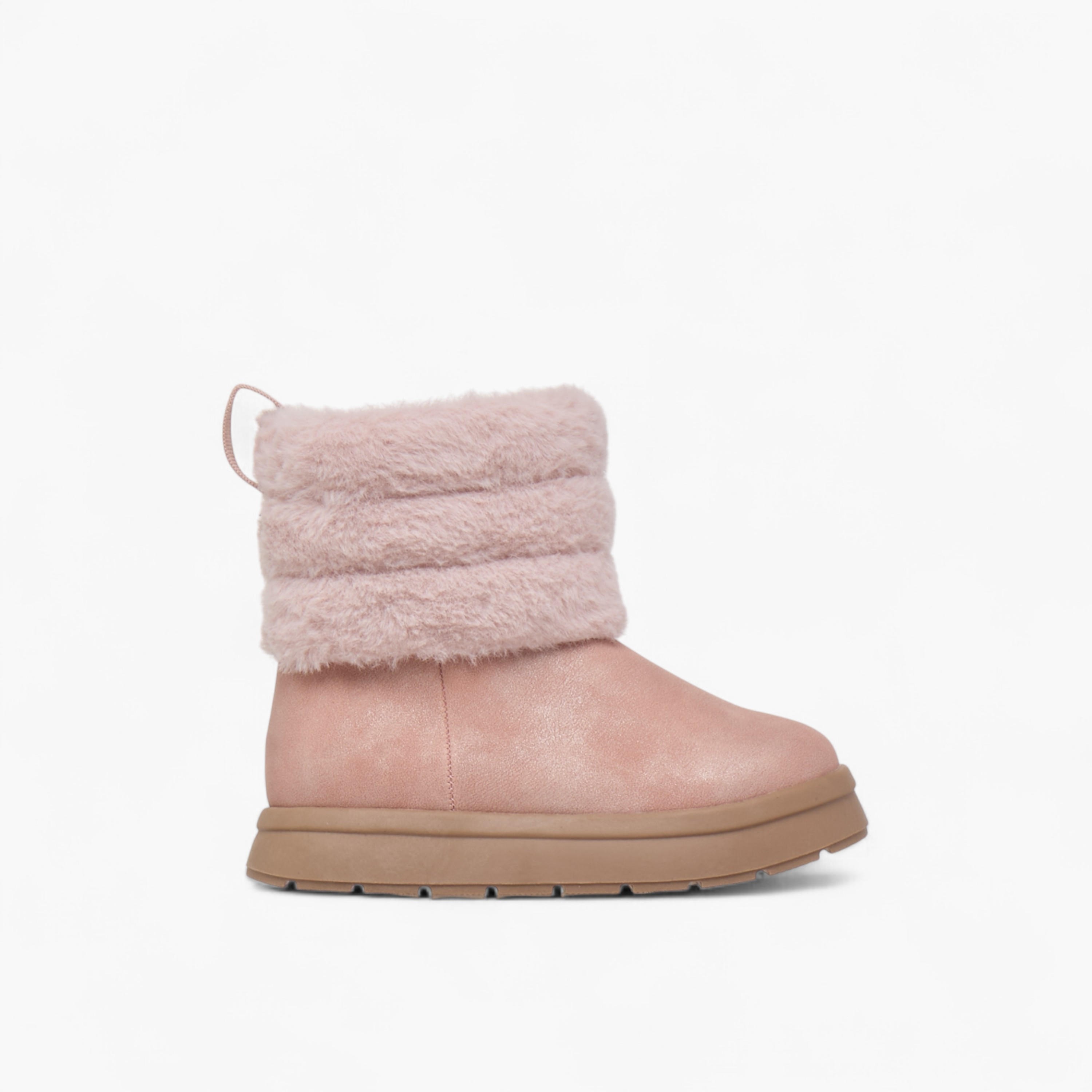 بوت بناتي بفرو صناعي وسحاب إغلاق من جونيورز-girls-shoes-boots-image-3