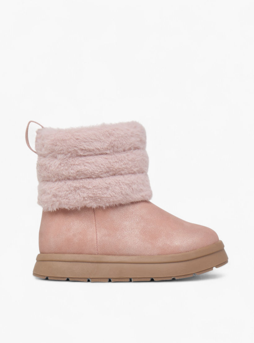 بوت بناتي بفرو صناعي وسحاب إغلاق من جونيورز-girls-shoes-boots-image-3