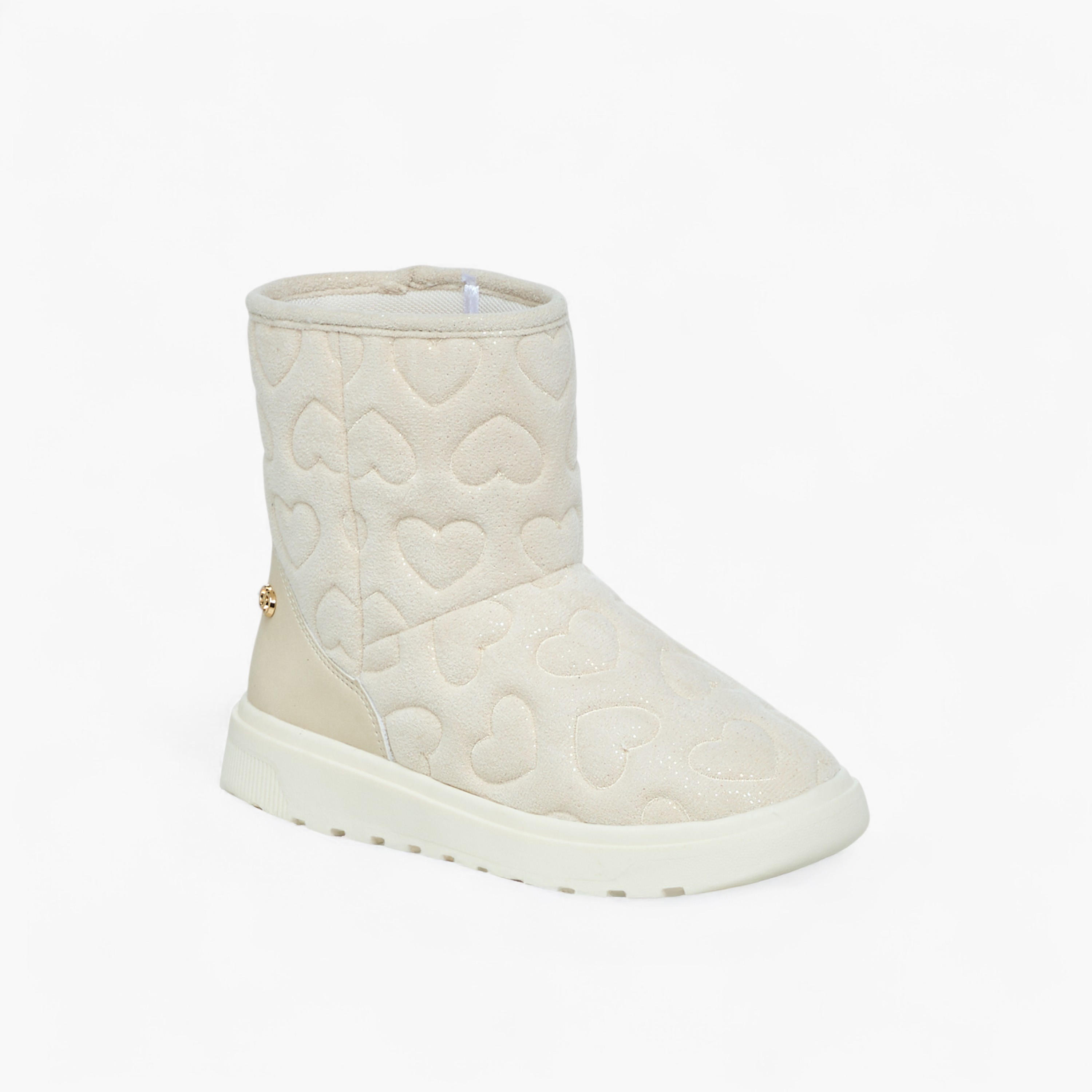 بوت سهل الارتداء بطول الكاحل ونقوش قلب للبنات من سيليست-girls-shoes-boots-image-2