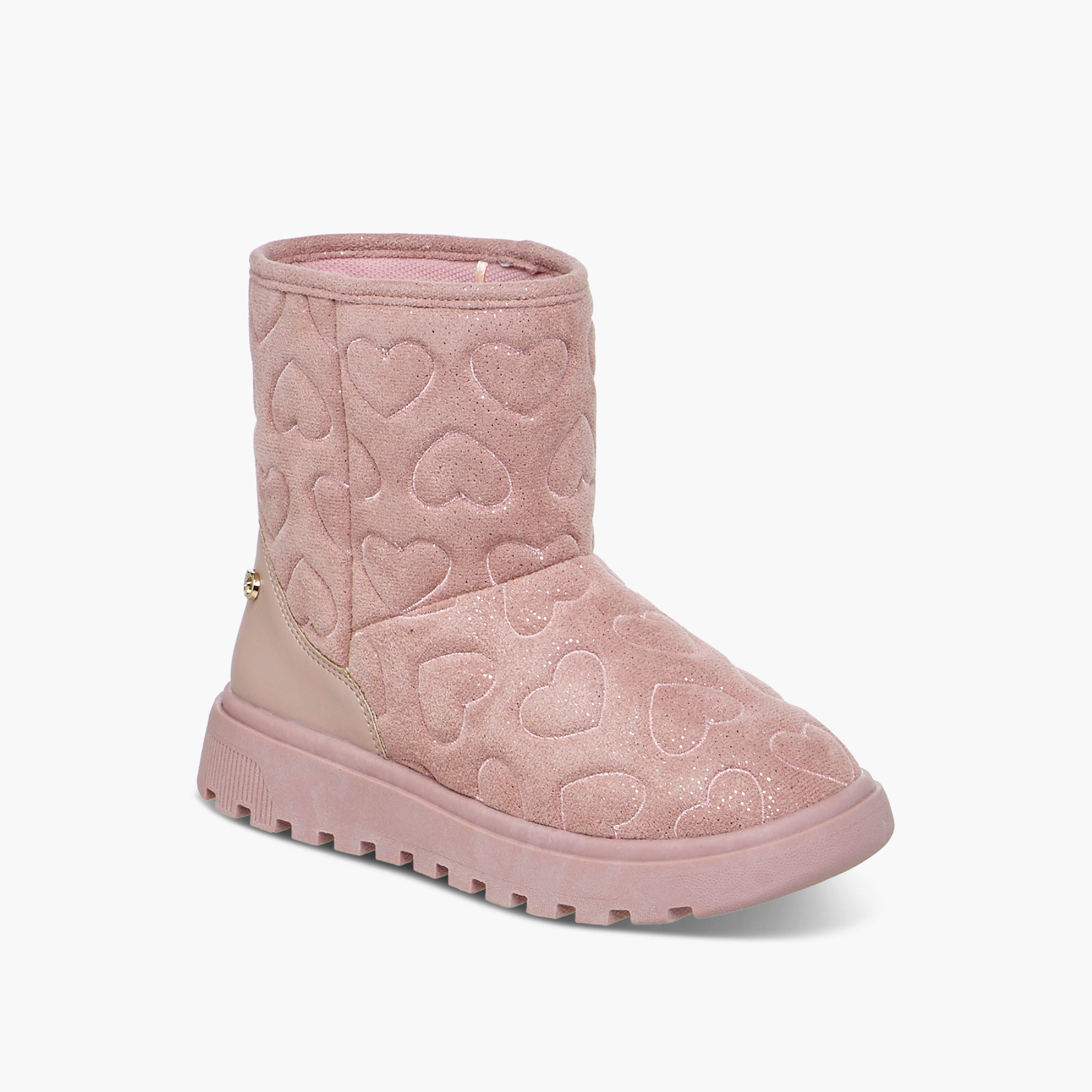 بوت سهل الارتداء بطول الكاحل ونقوش قلب للبنات من سيليست-girls-shoes-boots-image-2