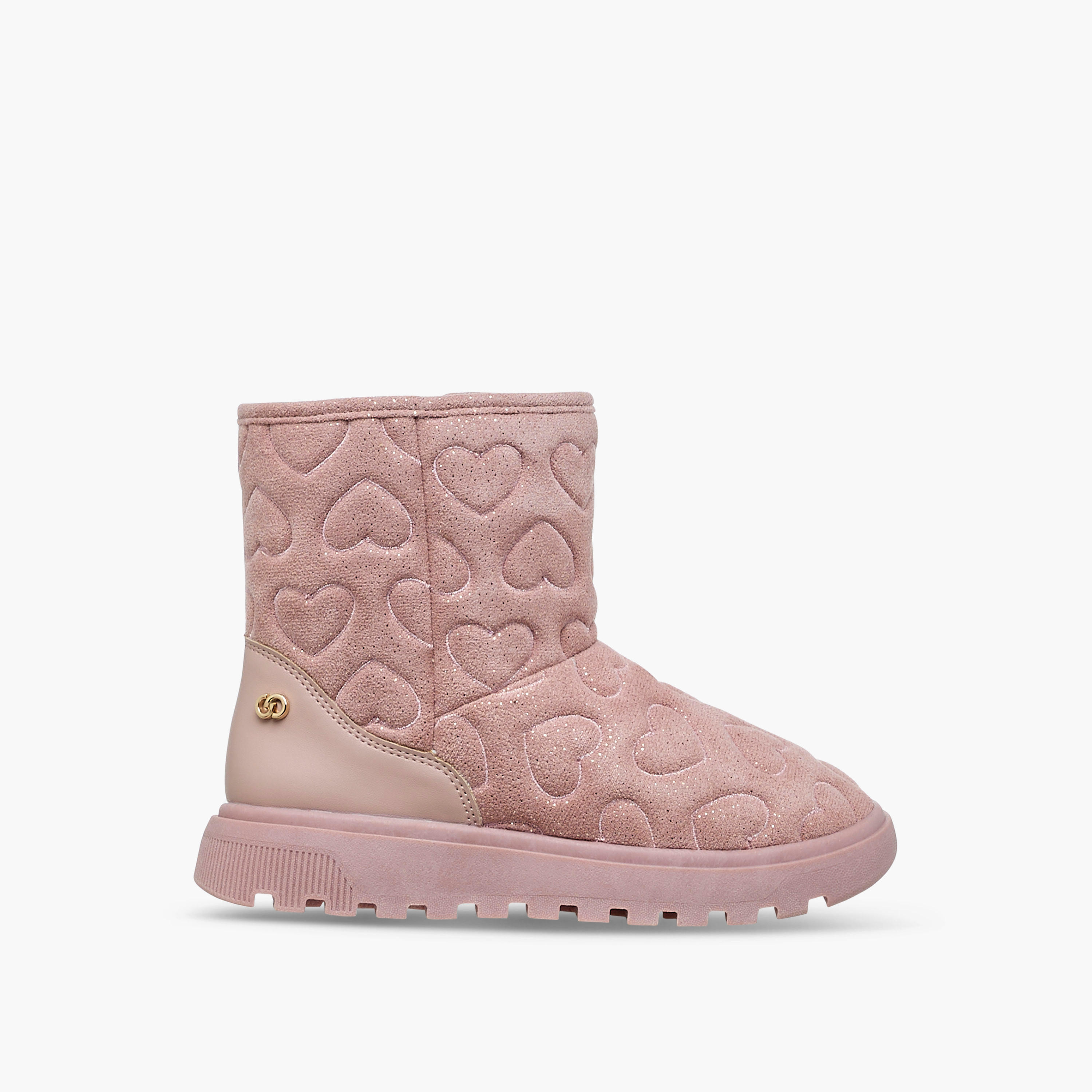 بوت سهل الارتداء بطول الكاحل ونقوش قلب للبنات من سيليست-girls-shoes-boots-image-3
