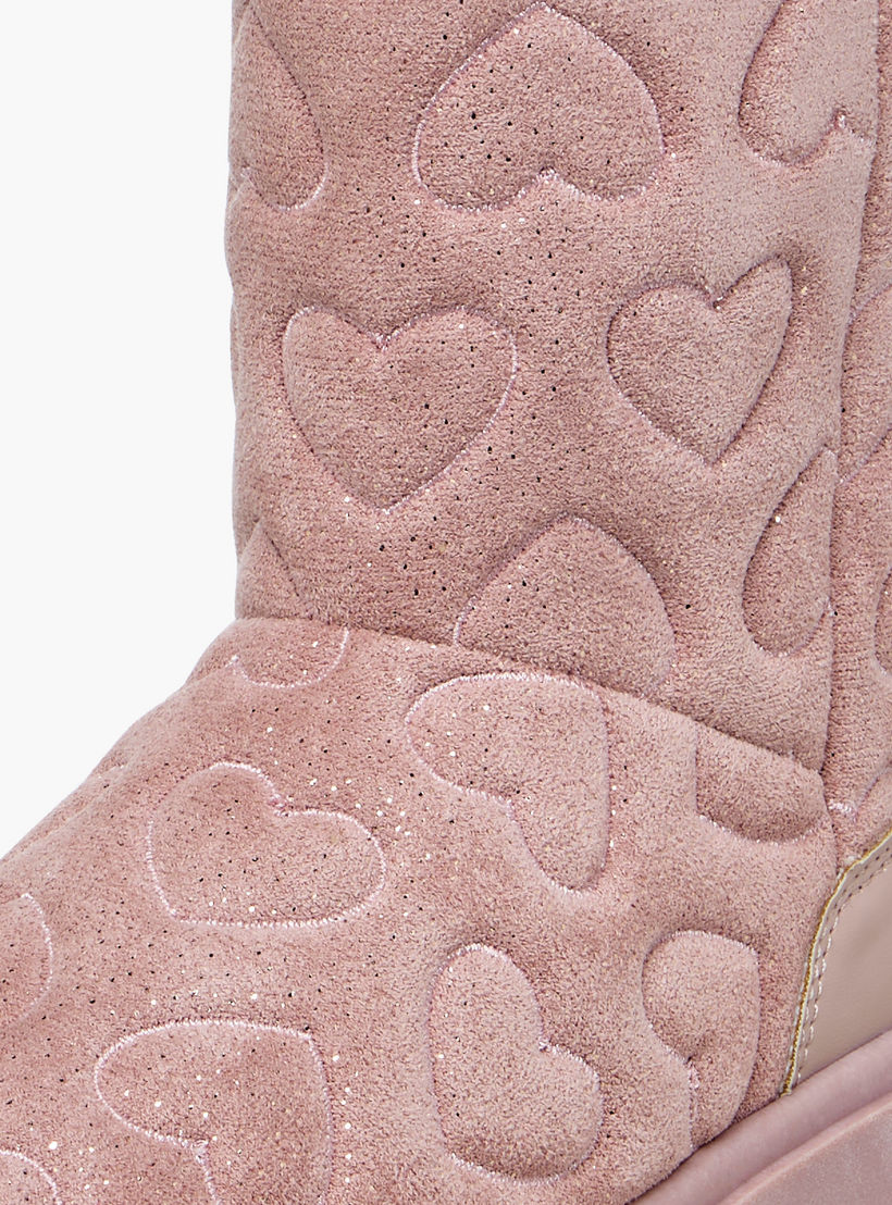 بوت سهل الارتداء بطول الكاحل ونقوش قلب للبنات من سيليست-girls-shoes-boots-image-4