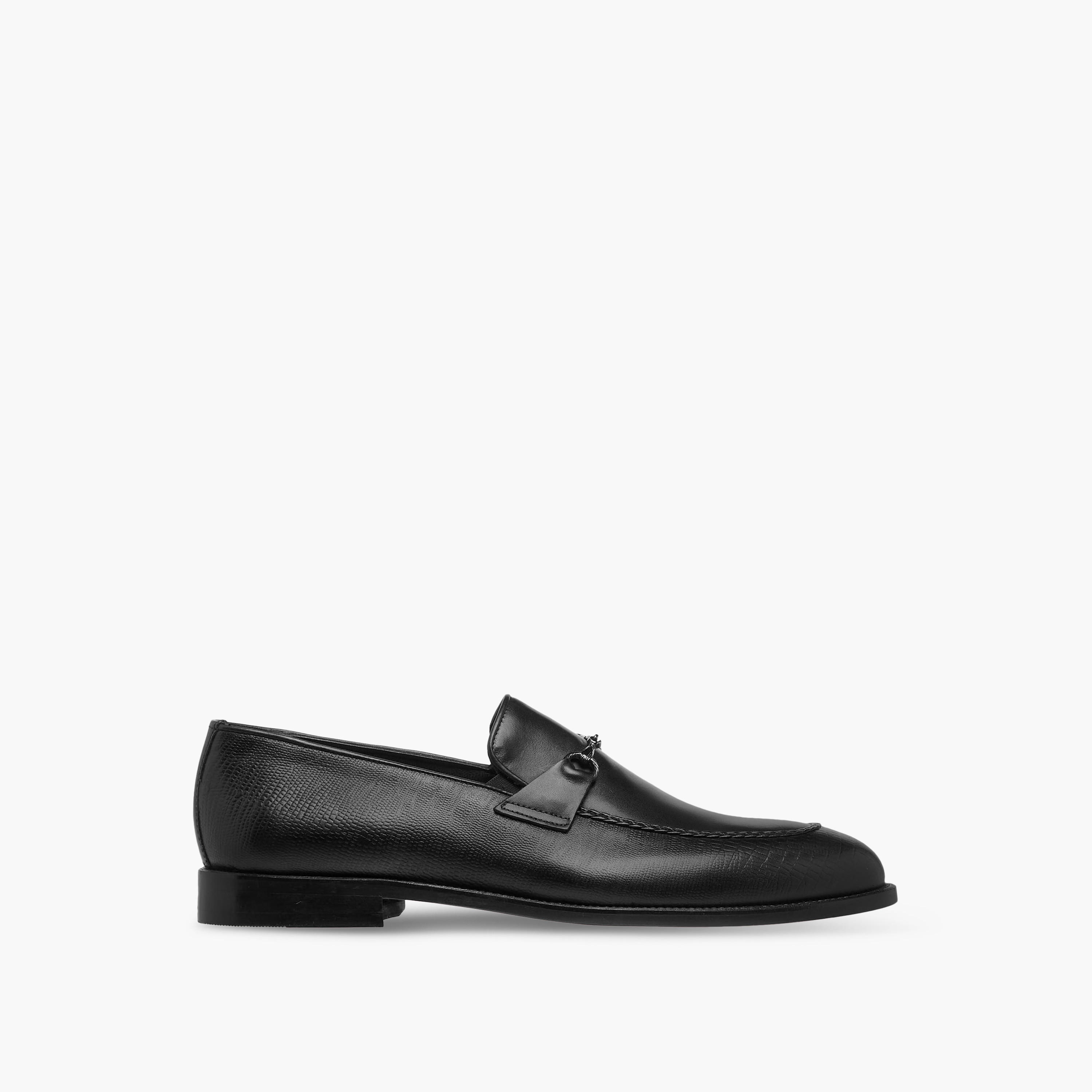 Duchini Men Buckle Accent Slip-On Leather Loafers-men-shoes-formalshoes-image-3