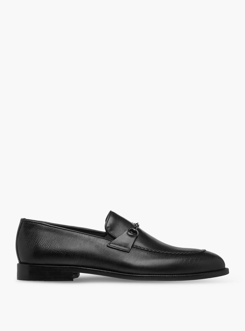 Duchini Men Buckle Accent Slip-On Leather Loafers-men-shoes-formalshoes-image-3