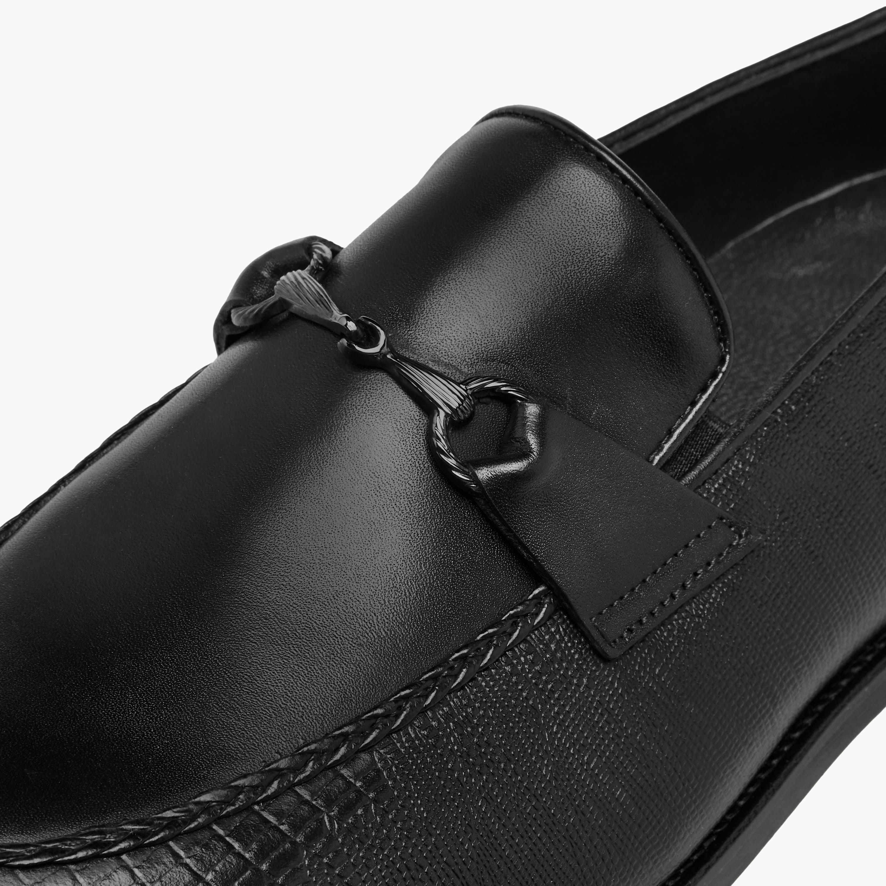 Duchini Men Buckle Accent Slip-On Leather Loafers-men-shoes-formalshoes-image-4