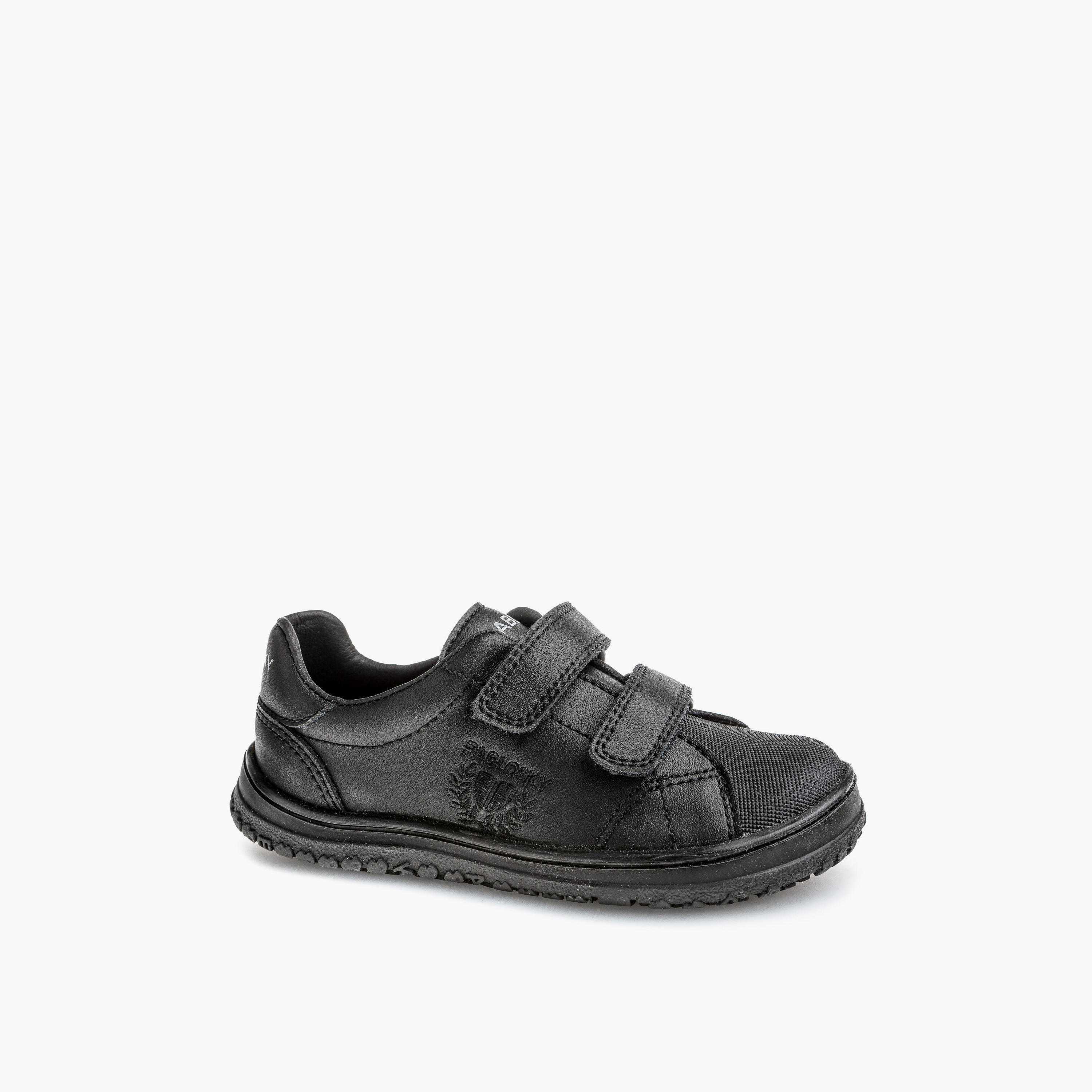 Pablosky Boys' Solid School Shoes with Hook and Loop Closure - 200010-D-boys-shoes-schoolshoes-image-1