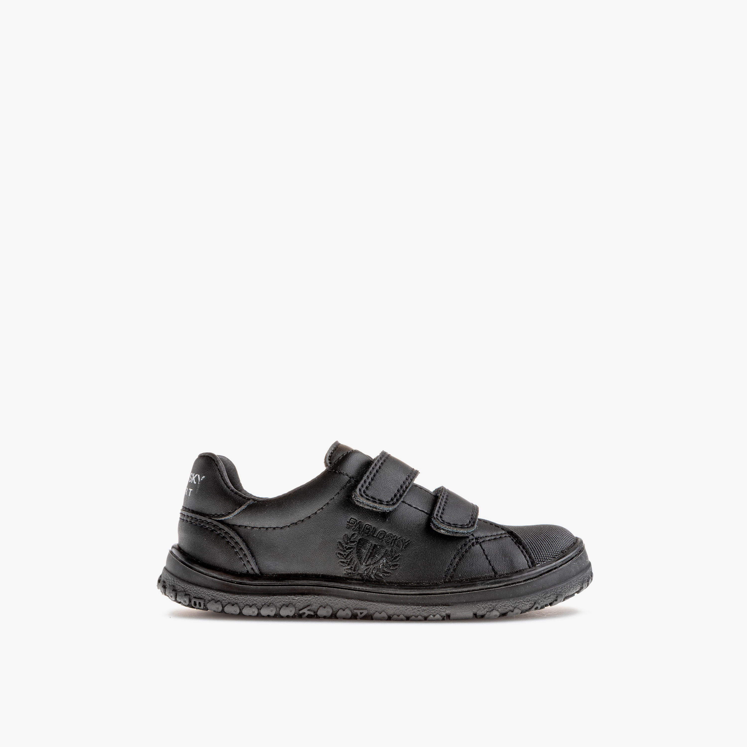 Pablosky Boys' Solid School Shoes with Hook and Loop Closure - 200010-D-boys-shoes-schoolshoes-image-2