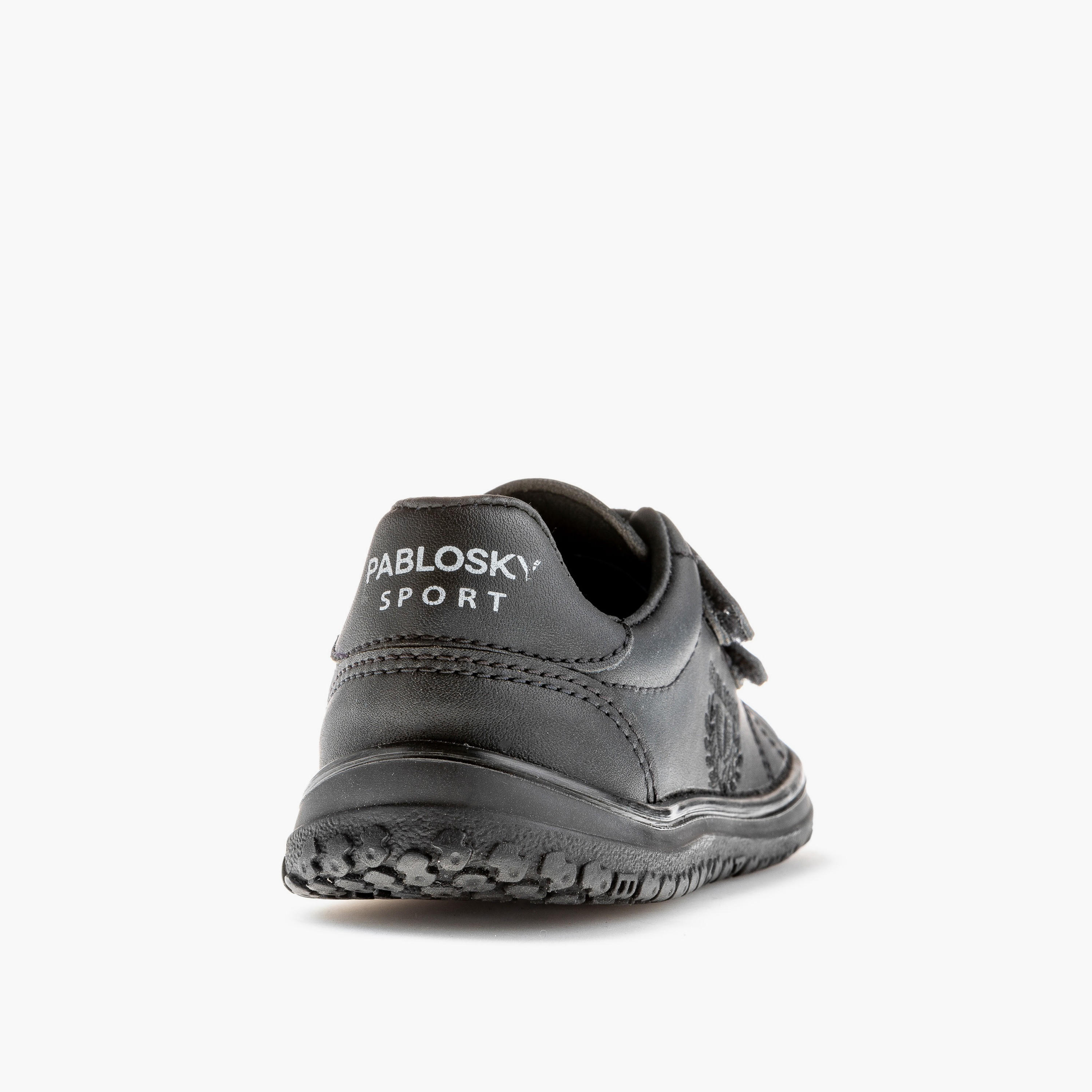 Pablosky Boys' Solid School Shoes with Hook and Loop Closure - 200010-D-boys-shoes-schoolshoes-image-4
