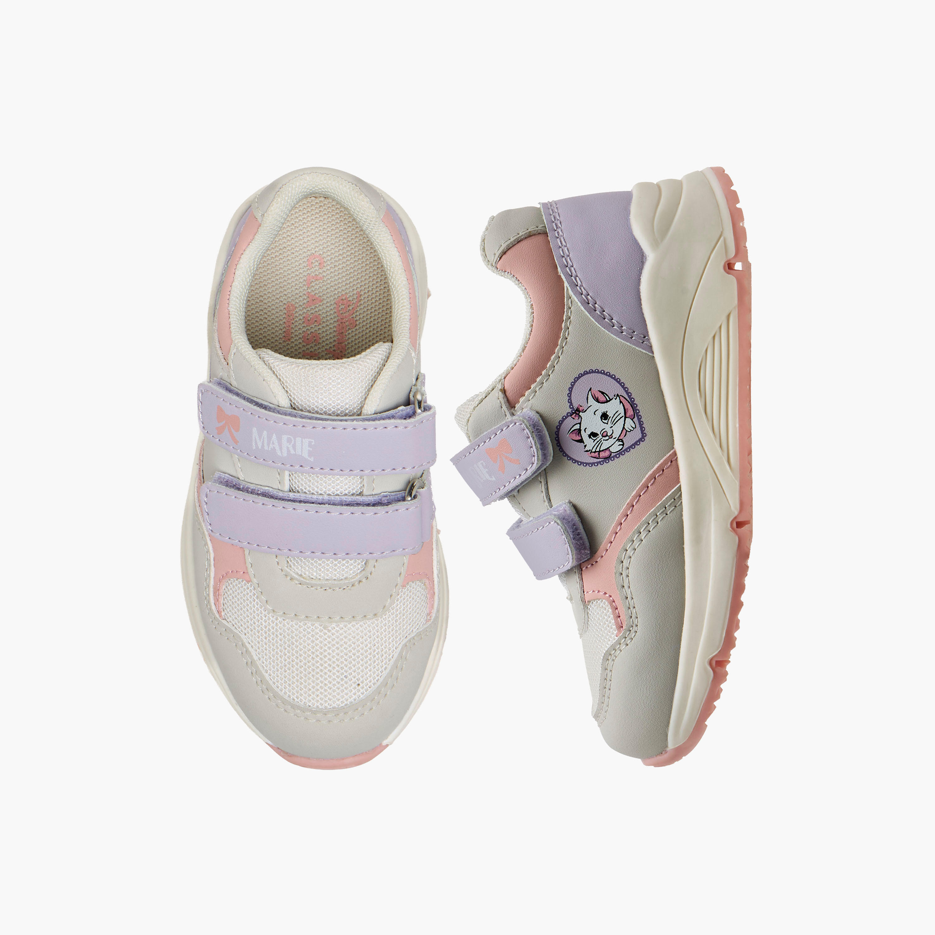 Disney Girls Marie Print Hook & Loop Sneakers-girls-shoes-sneakers-image-1