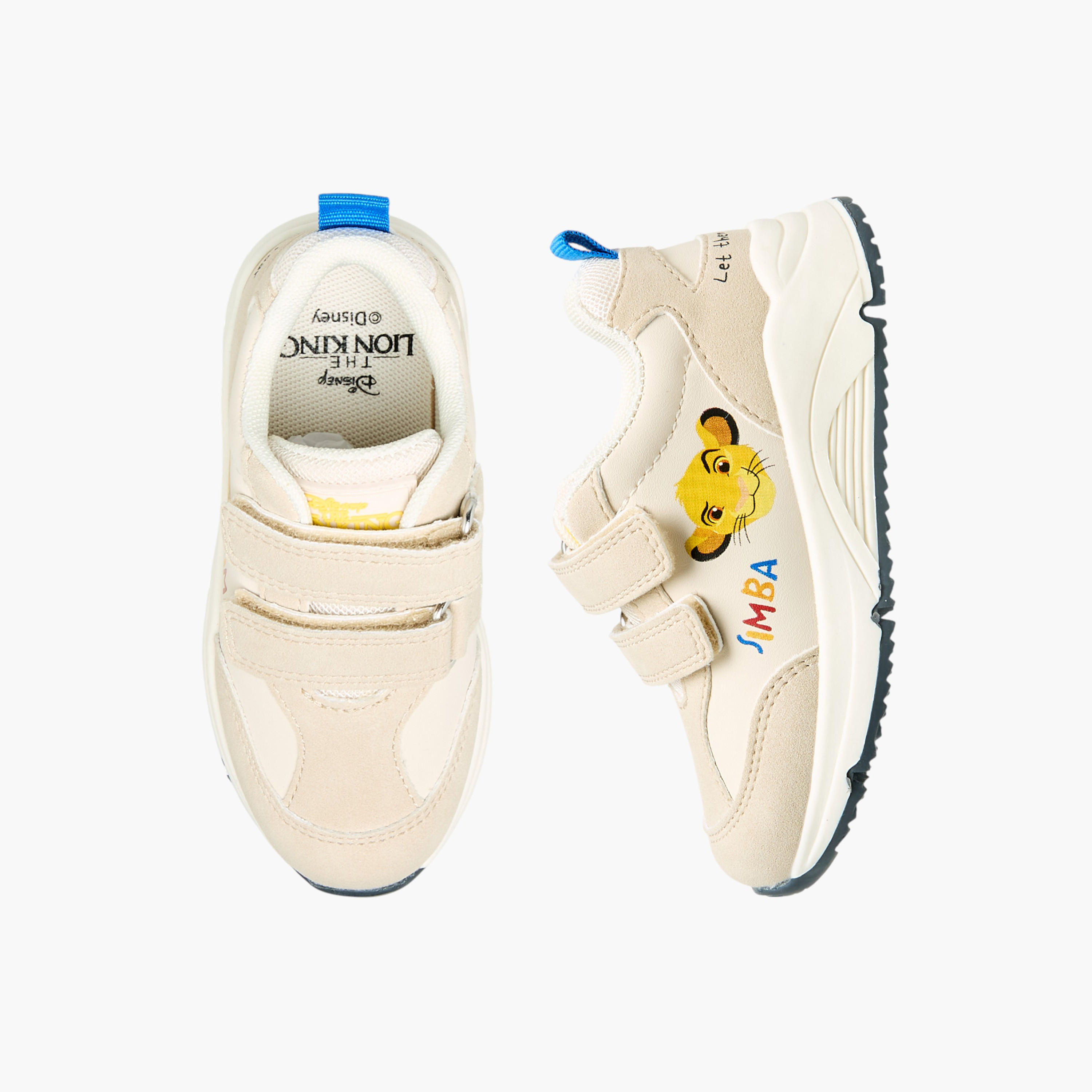 Disney Boys Simba Print Hook and Loop Sneakers-boys-shoes-sneakers-image-1