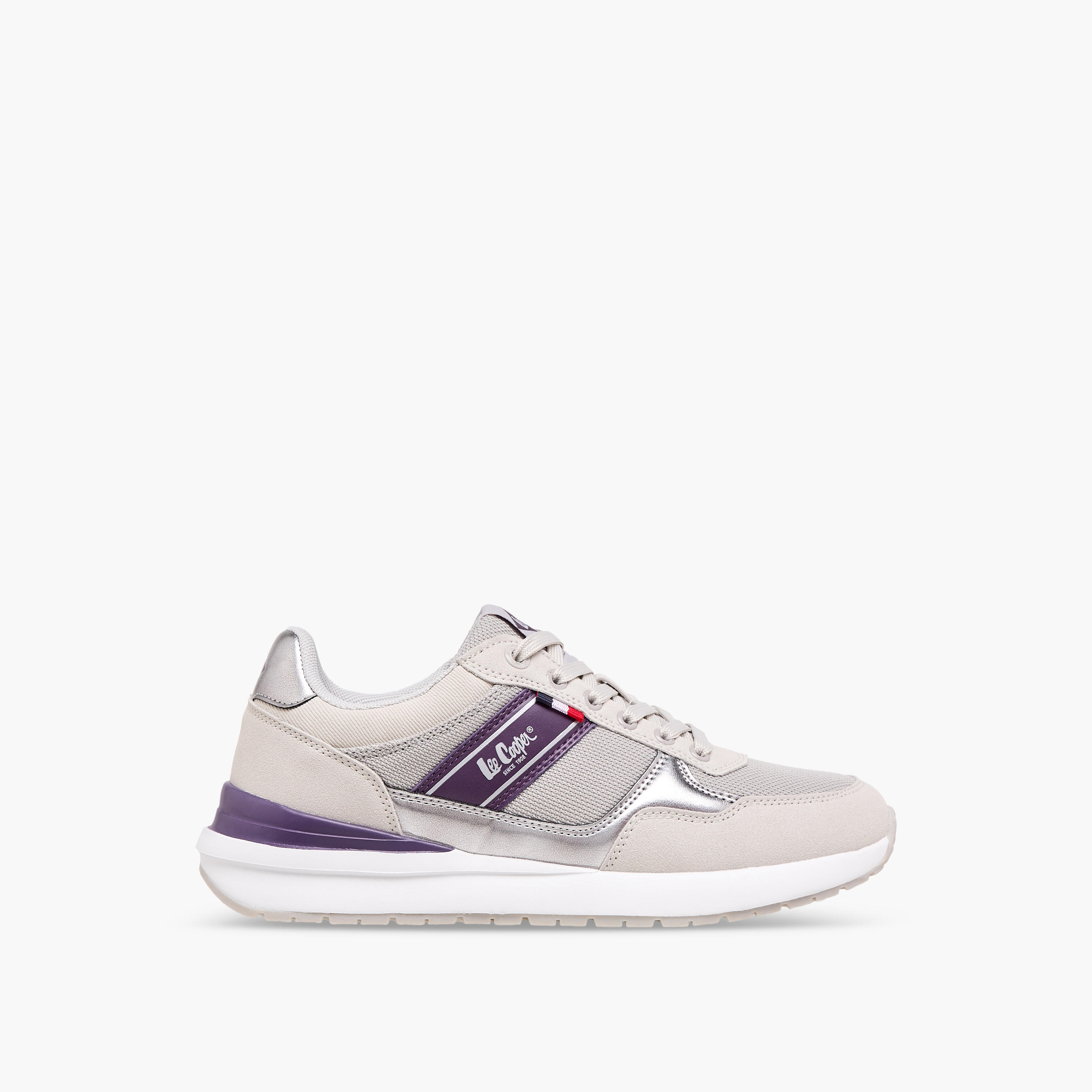 Lee Cooper Women's Logo Print Sneakers with Lace-Up Closure-women-shoes-sneakers-image-4